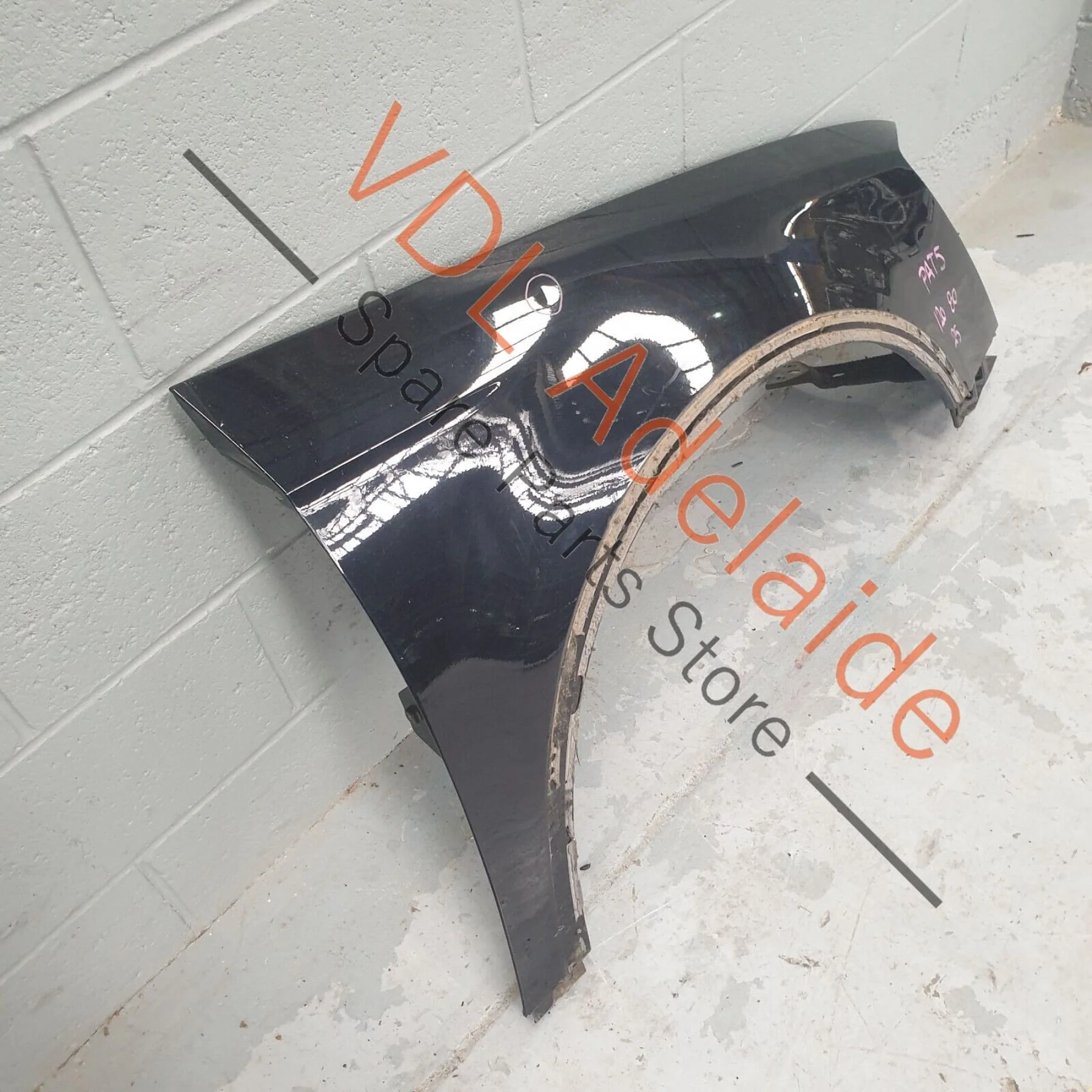 VW R36 Passat 3C B6 Front Right Fender Quarter Panel Mud Guard Deep Black C9X - Image 3