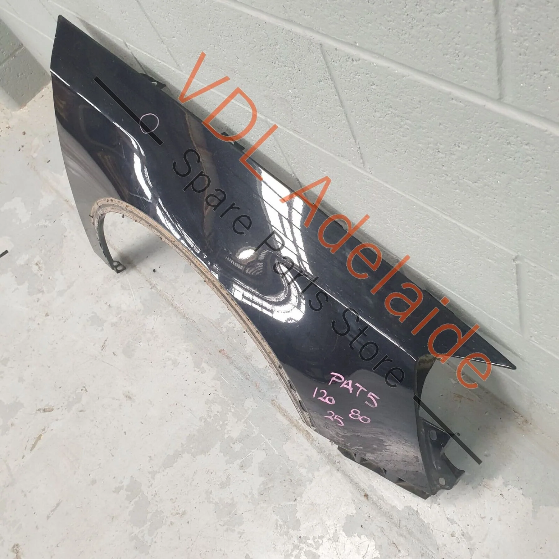 VW R36 Passat 3C B6 Front Right Fender Quarter Panel Mud Guard Deep Black C9X - Image 4