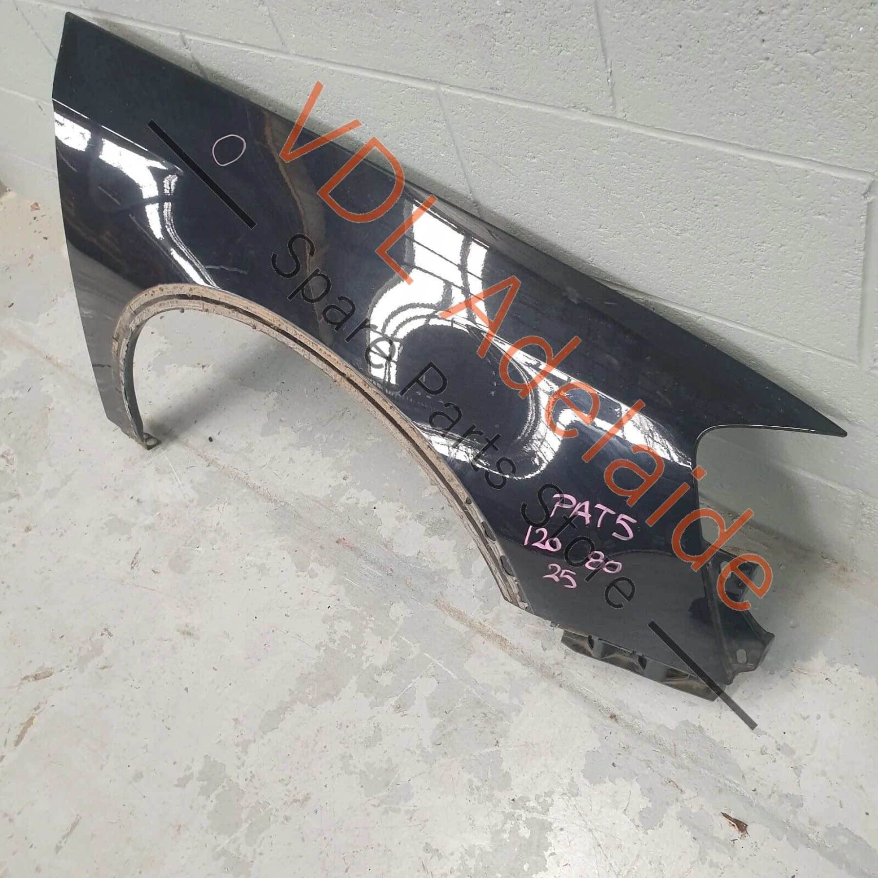 VW R36 Passat 3C B6 Front Right Fender Quarter Panel Mud Guard Deep Black C9X - Image 6