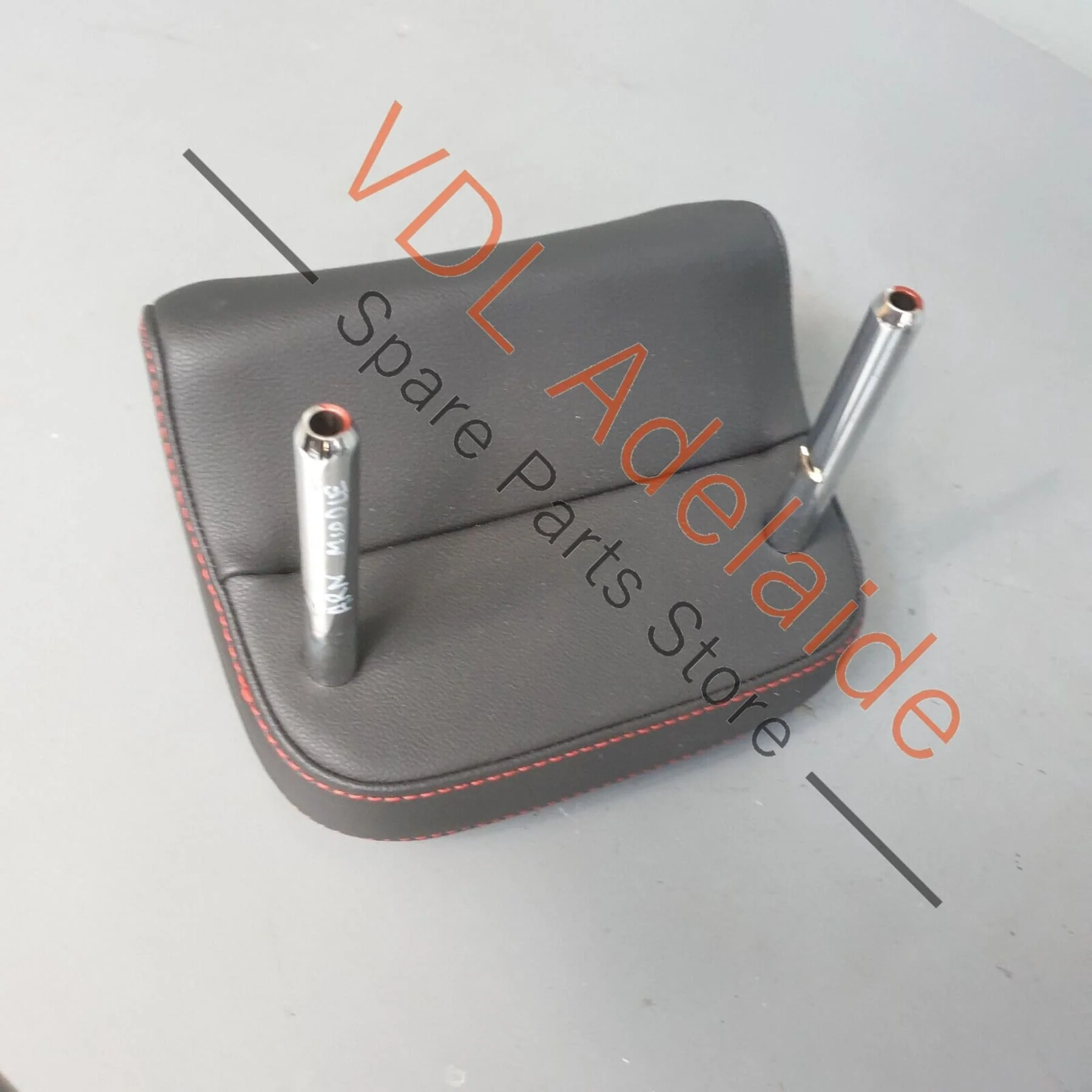 VW Golf GTi Mk7 Rear Middle Centre Seat Back Headrest Leather Red Stitch - Image 3