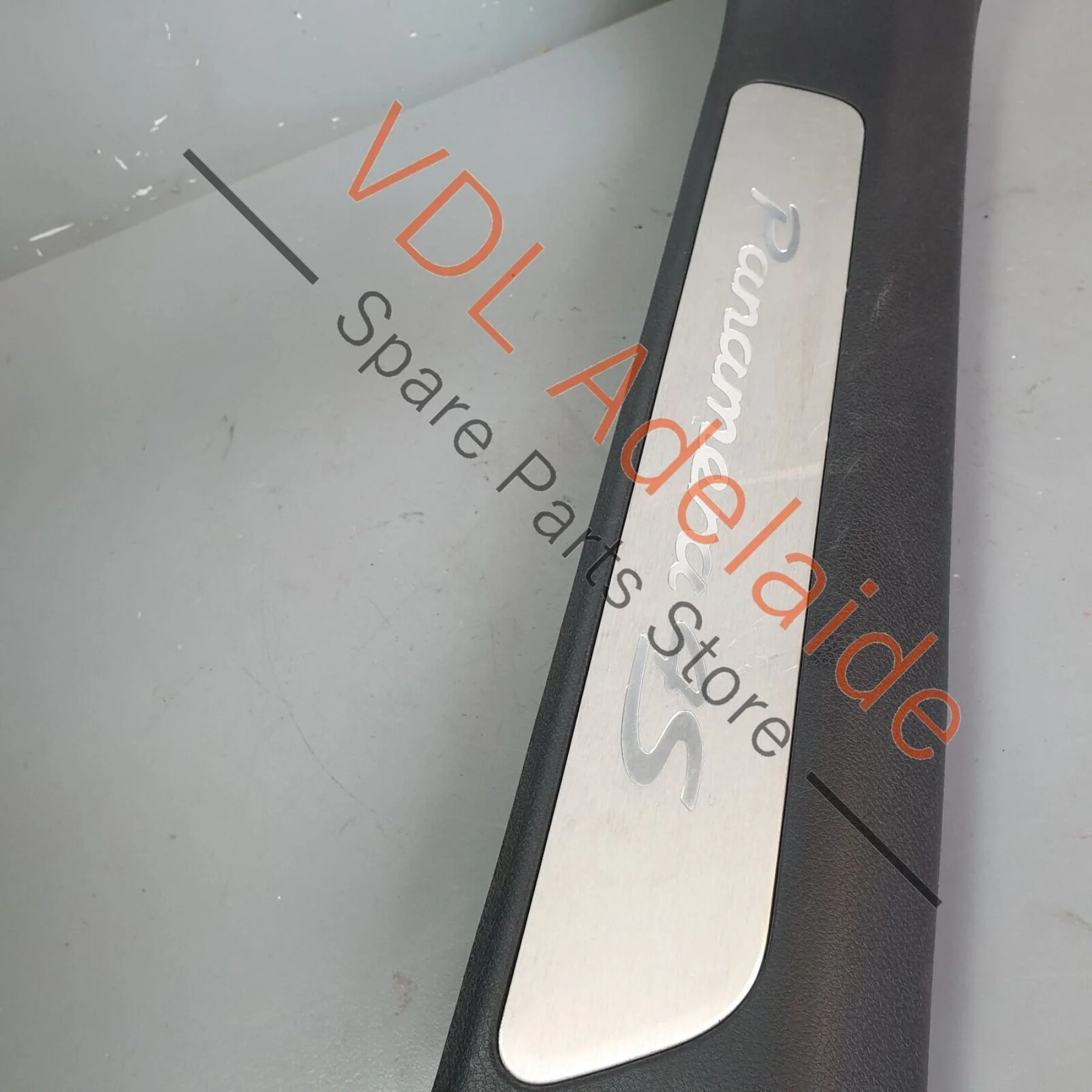 Porsche Panamera 971 Interior Left Lower A-Pillar Trim With Aluminium Sill Trim - Image 6
