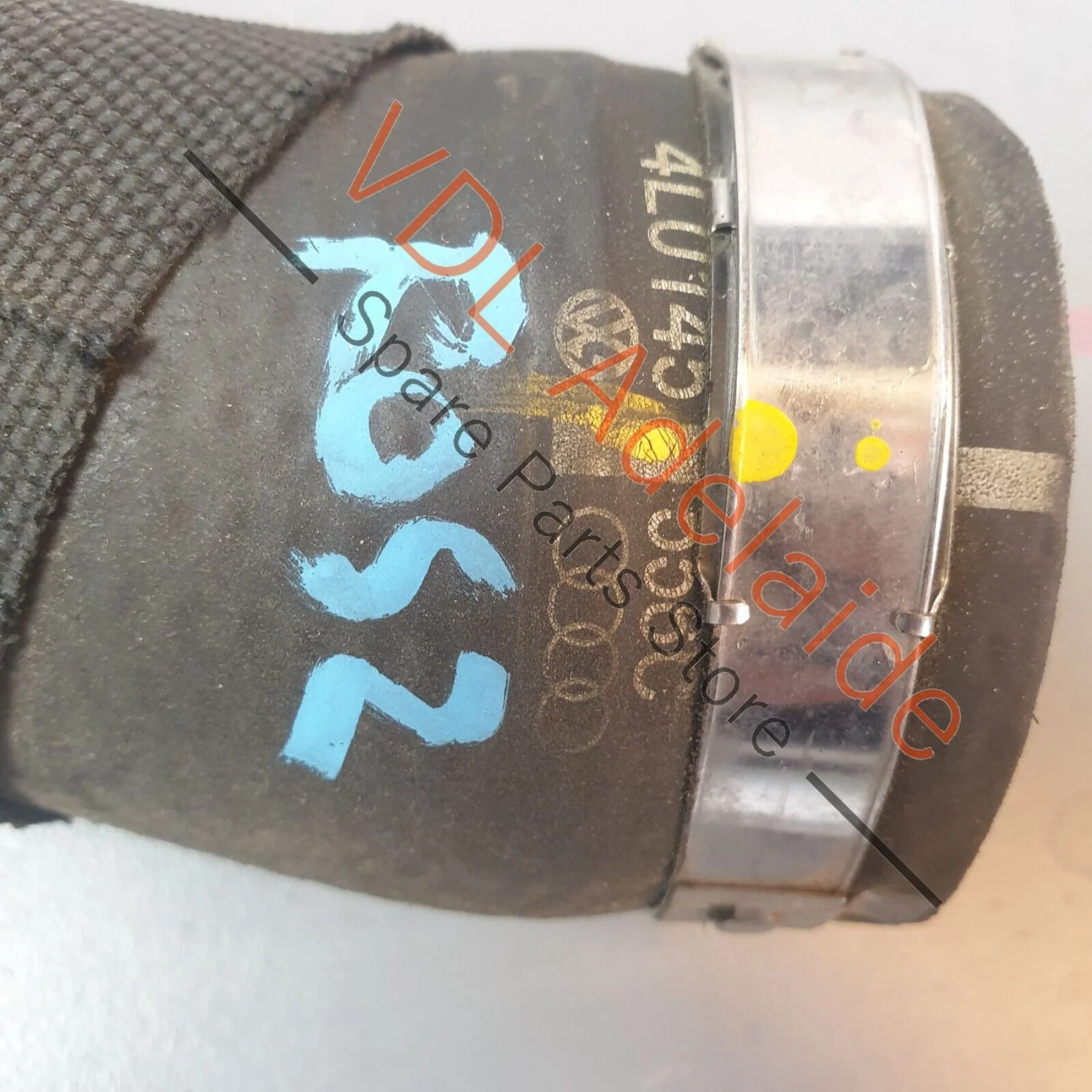 Audi Q7 6.0L V12 4L Right Upper Intercooler Pressure Hose Pipe 4L0145556C - Image 7