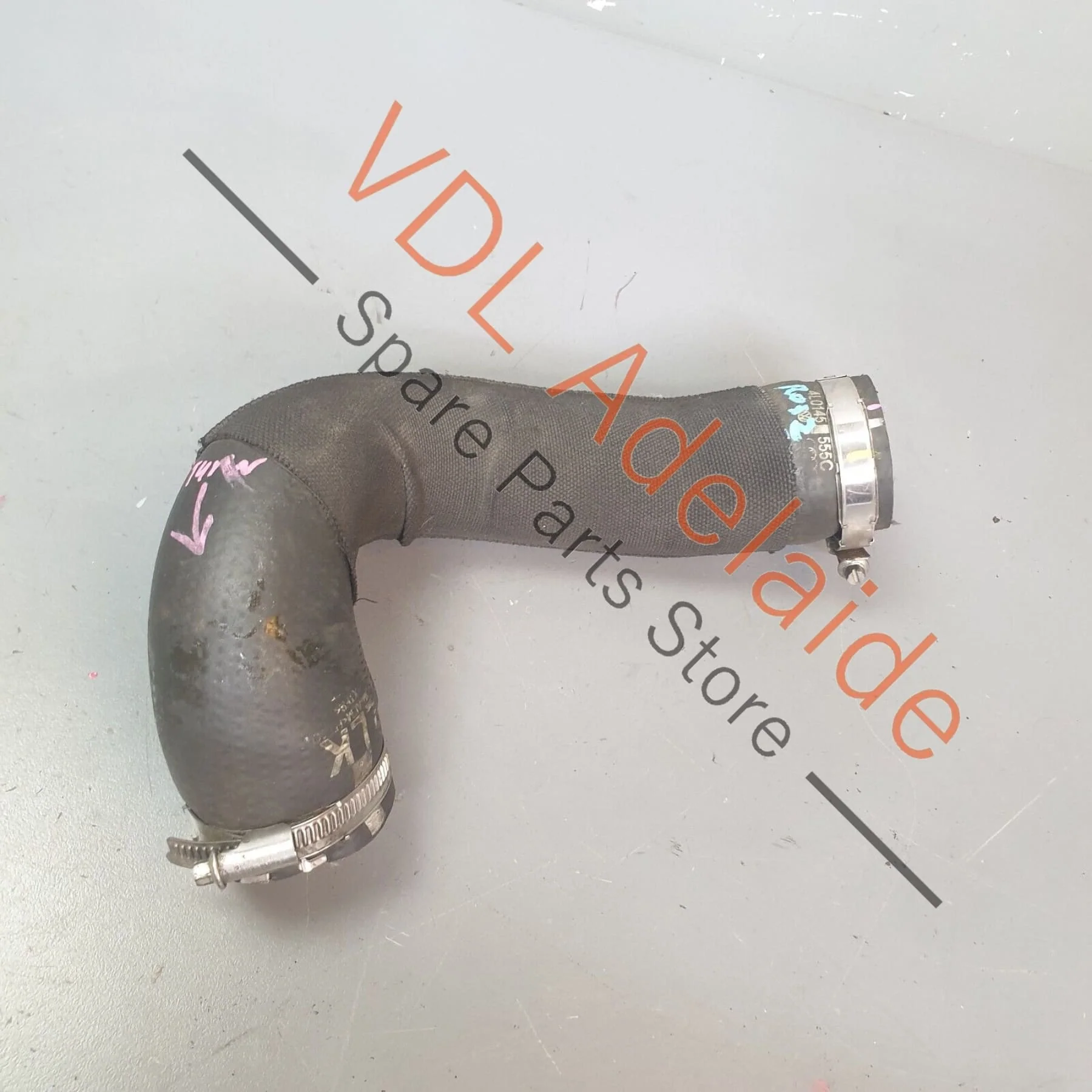 Audi Q7 6.0L V12 4L Left Upper Intercooler Pressure Hose Pipe 4L0145555C - Image 2