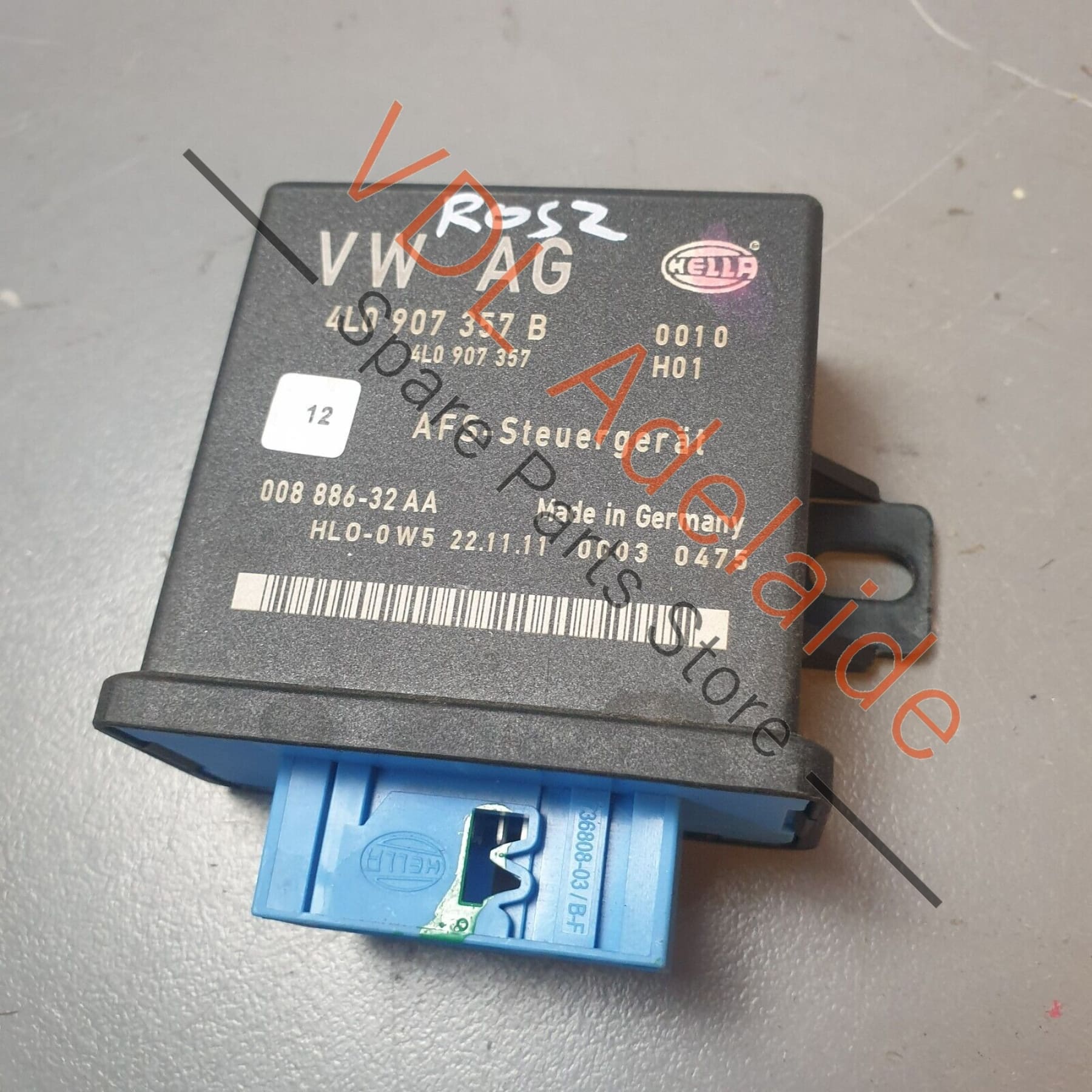 Audi Q7 6.0L V12 4L Headlight Range & Cornering Light Control Module 4L0907357B