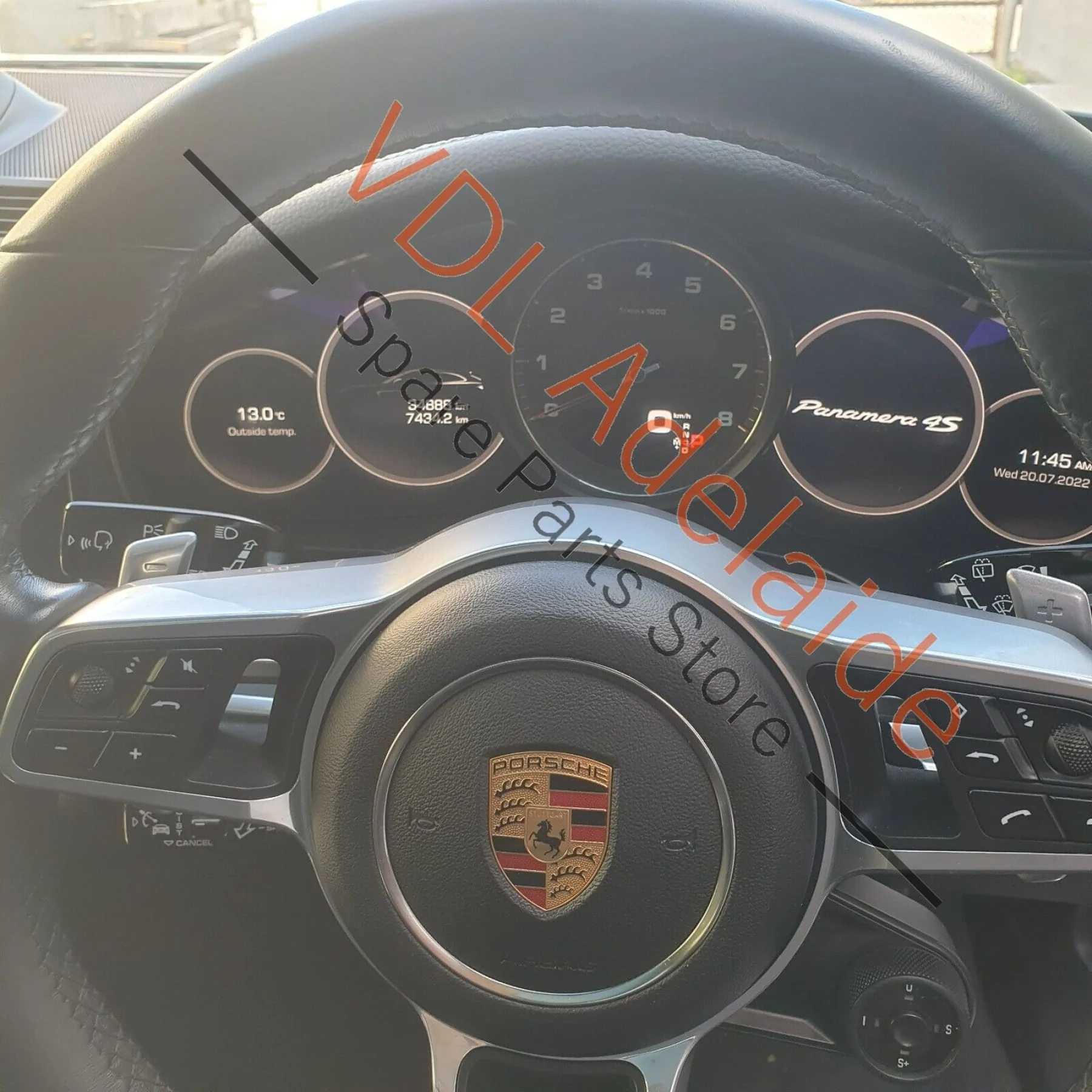 Porsche Panamera 971 Left Front Door Exterior B Pillar Trim Gloss 971853183 - Image 13