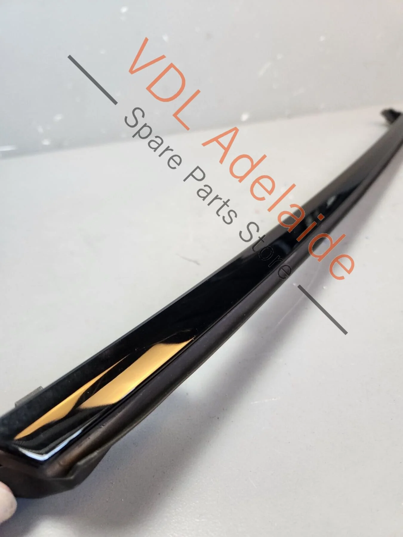 Porsche Panamera 971 Rear Left Door Upper Exterior Seal with Gloss Black Trim - Image 4