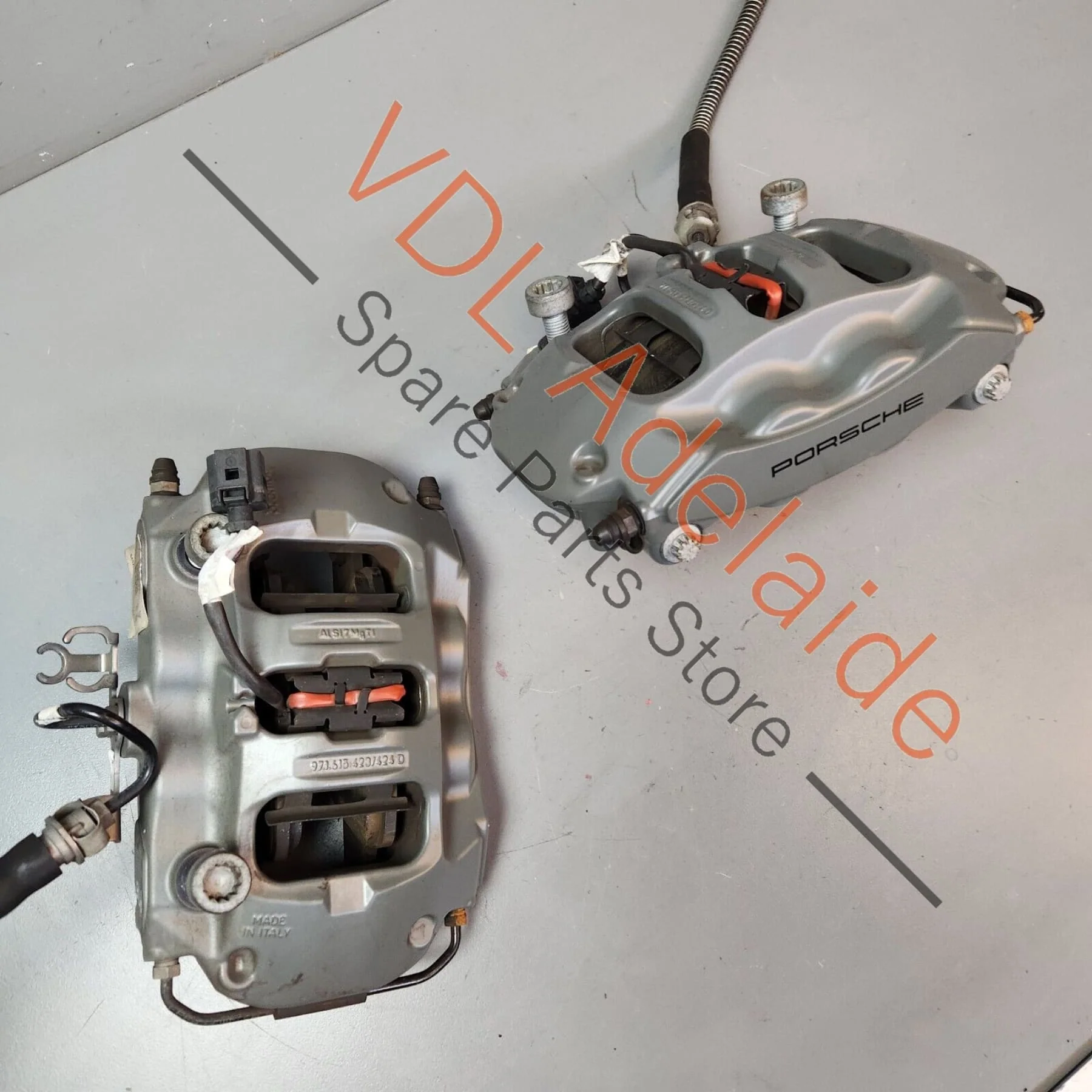 Porsche Panamera 971 Pair of Rear Brembo 4 Piston Brake Calipers for 17in Rotor - Image 2