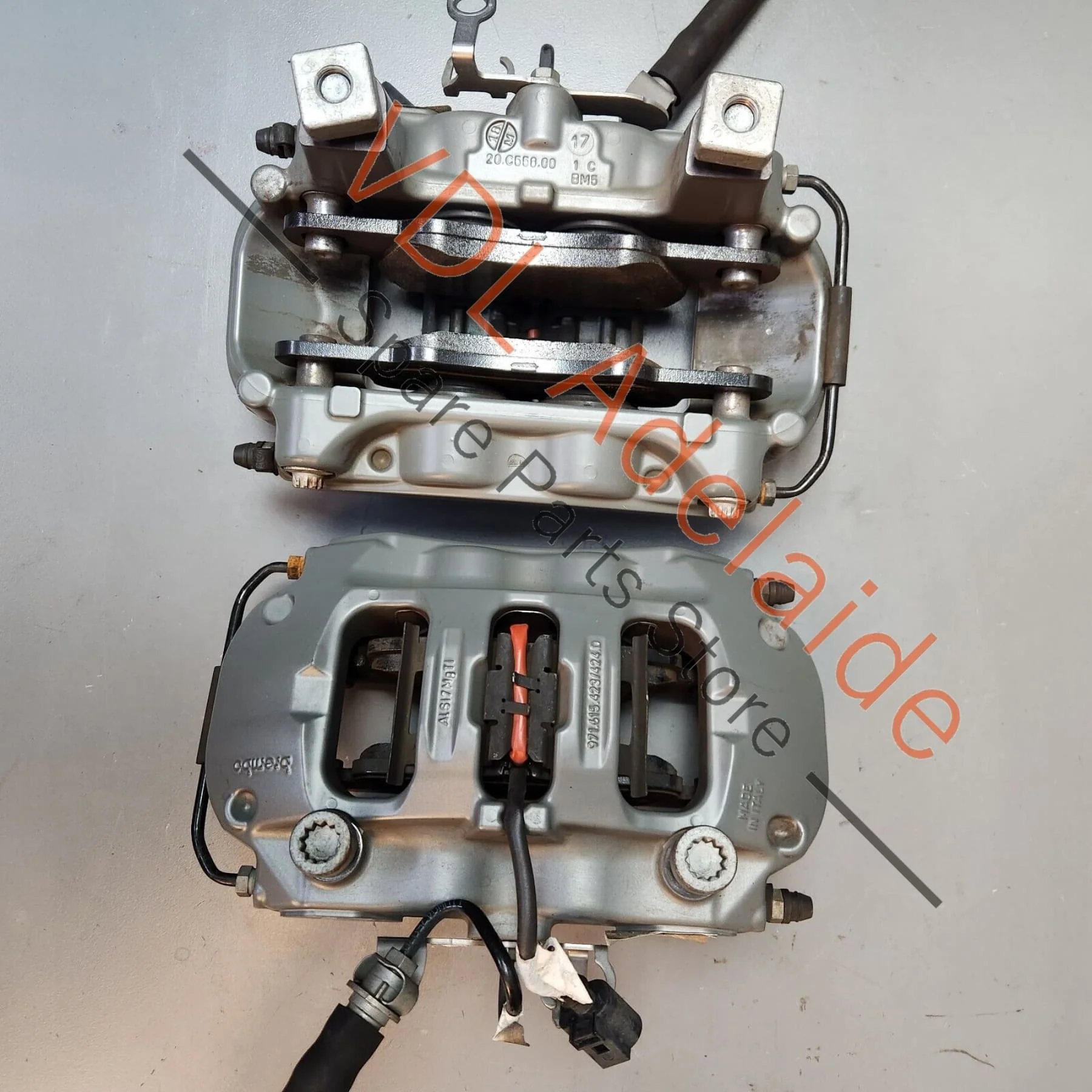 Porsche Panamera 971 Pair of Rear Brembo 4 Piston Brake Calipers for 17in Rotor - Image 5