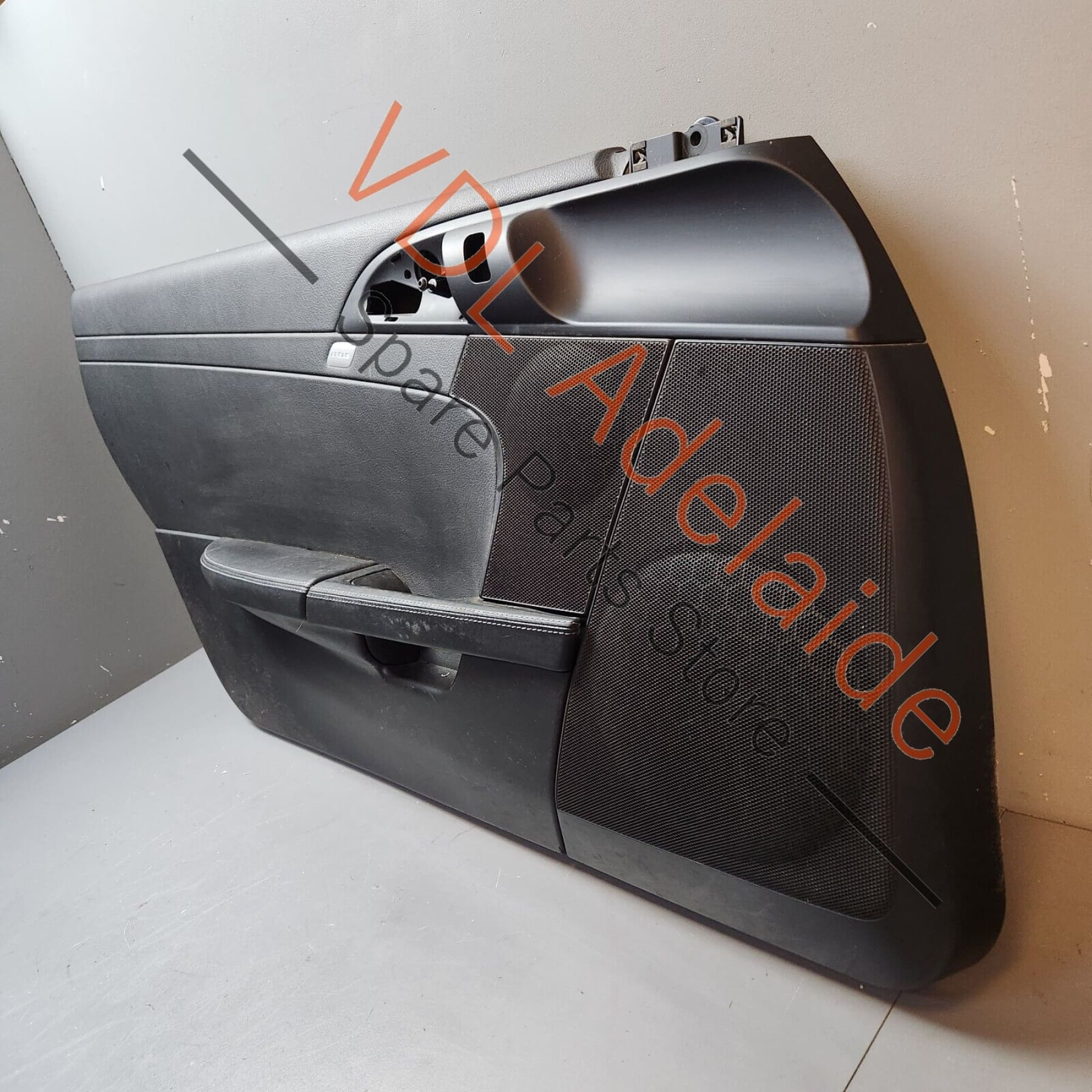 Porsche Cayman R 987 Left Side Door Panel Card Interior Trim Black Leather - Image 11