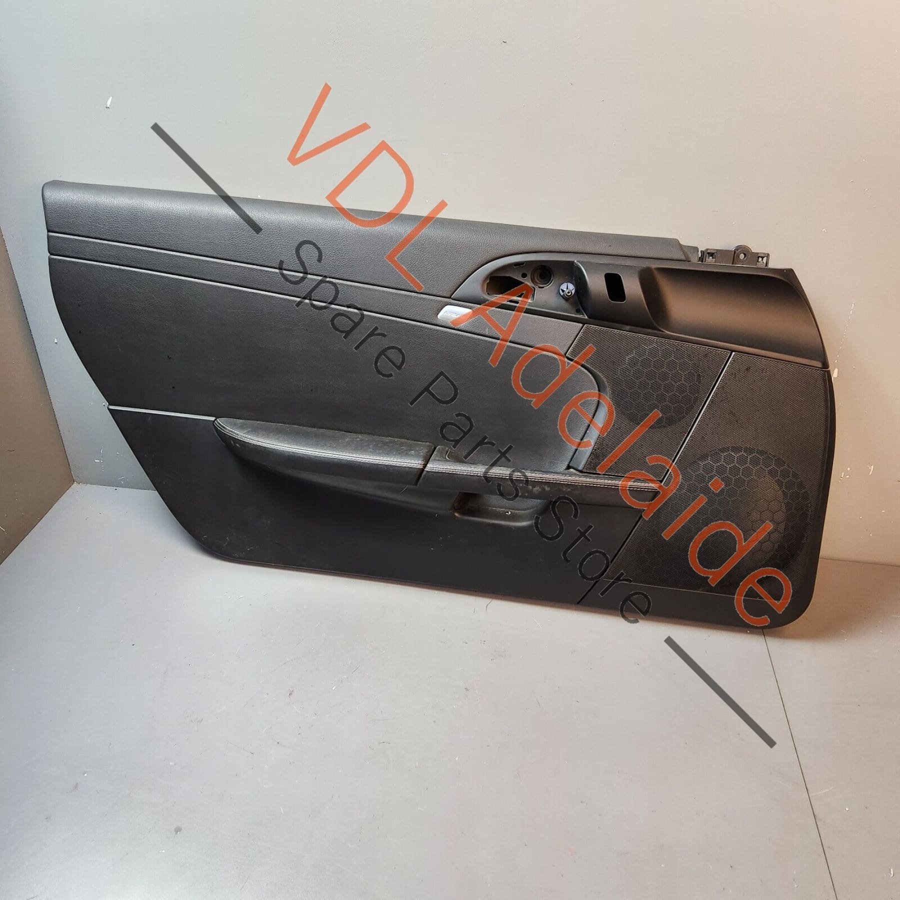 Porsche Cayman R 987 Left Side Door Panel Card Interior Trim Black Leather - Image 13