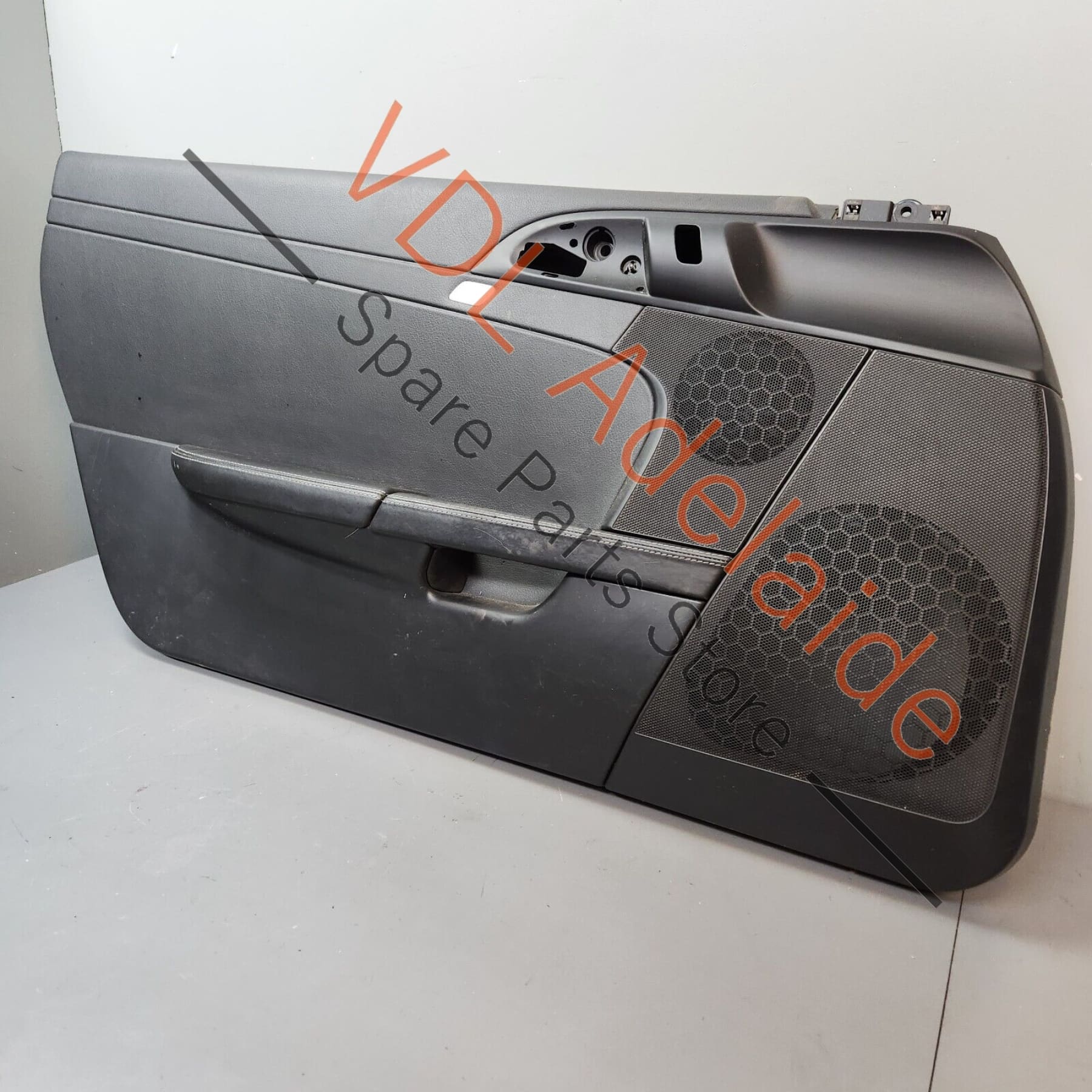 Porsche Cayman R 987 Left Side Door Panel Card Interior Trim Black Leather - Image 2