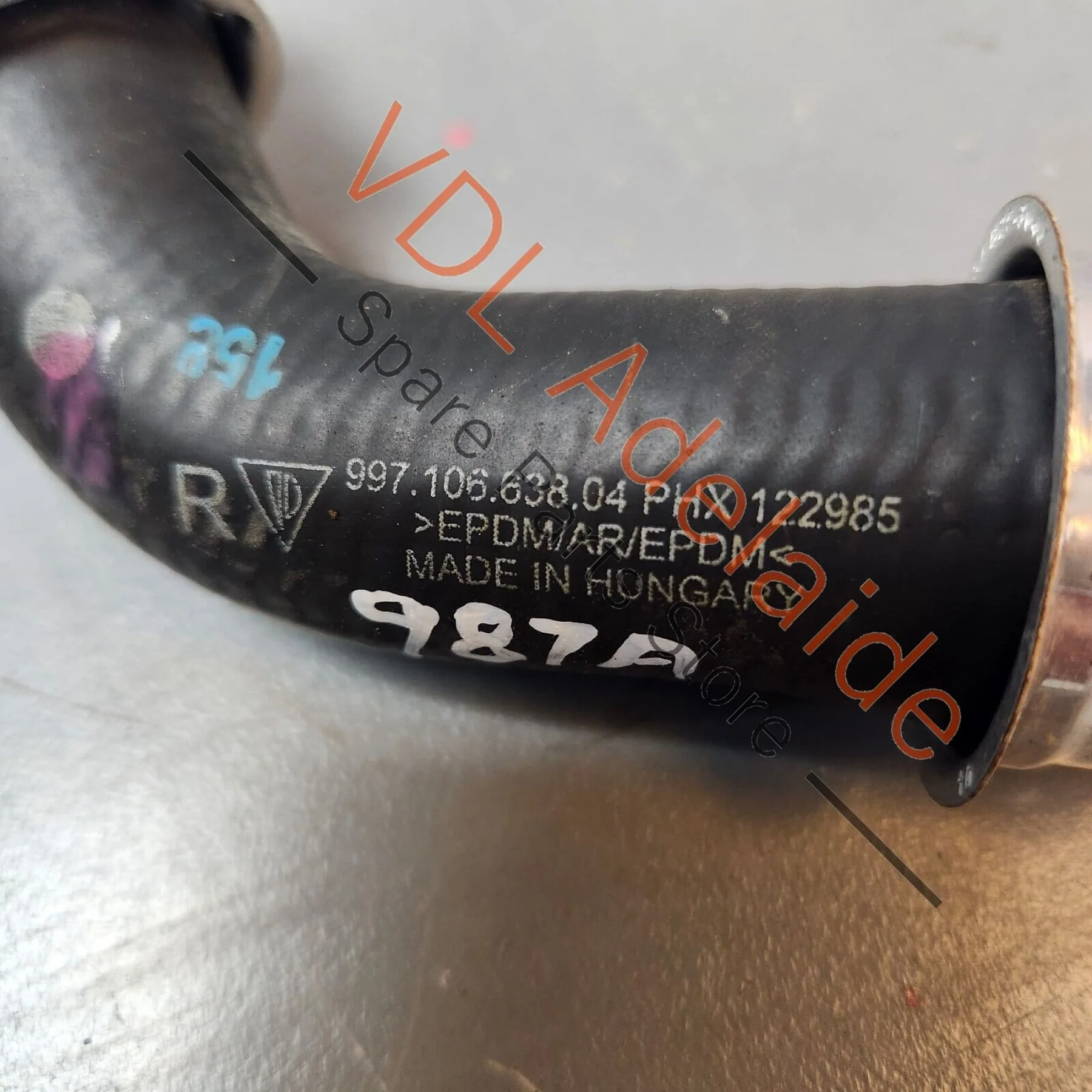 Porsche Cayman R 987 Right Side Coolant Hose 99710663804 - Image 3