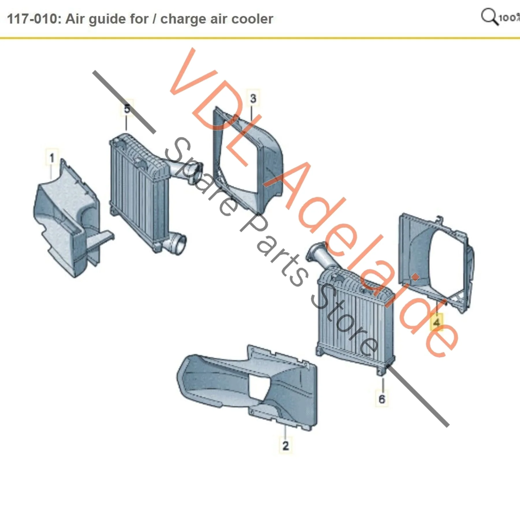 VW Touareg 7L R50 Intercooler Air Guide Left Side Back Rear 7L0117339 - Image 2