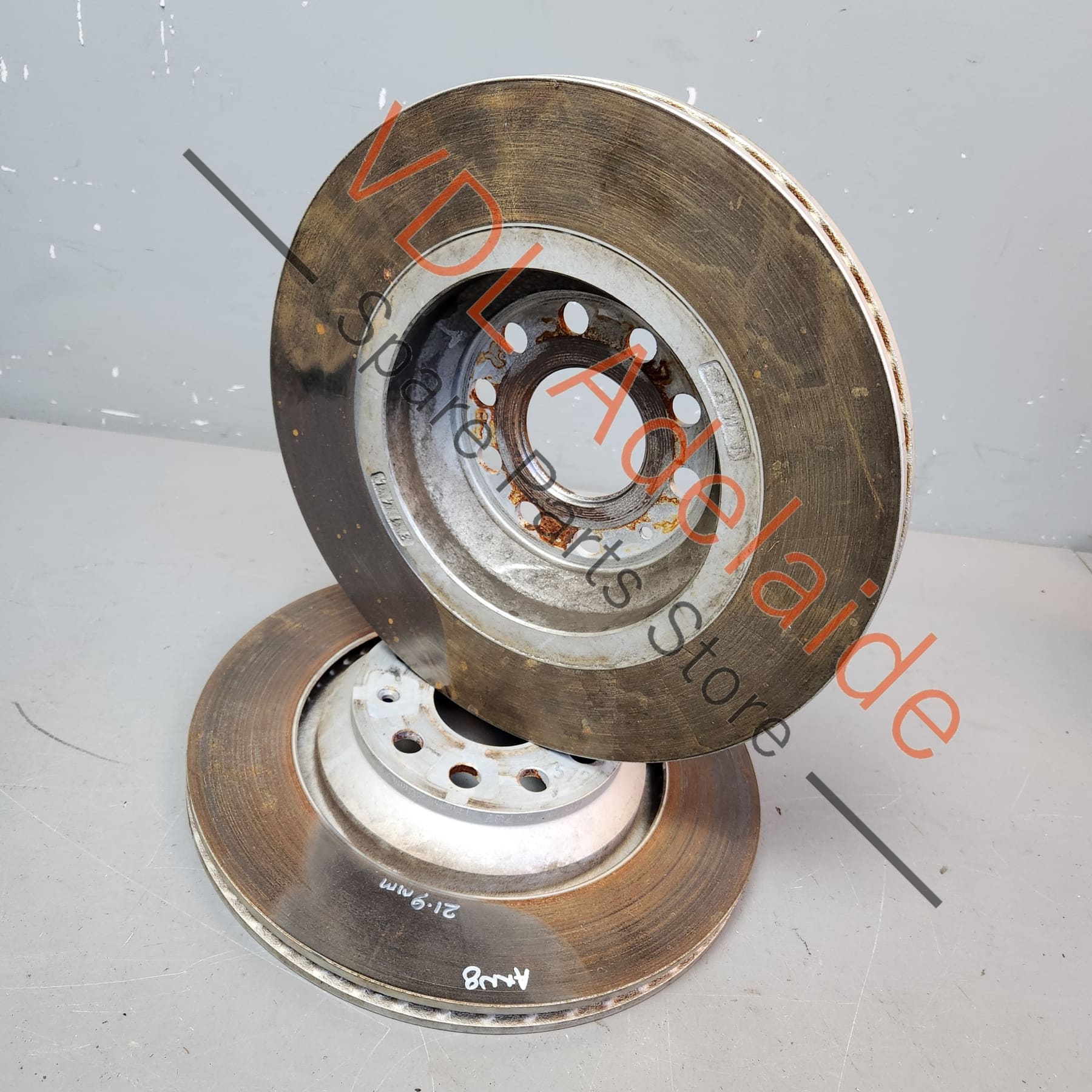 VW Golf R 2x Rear Vented Disc Brake Rotors 310 x 22 mm - Image 2