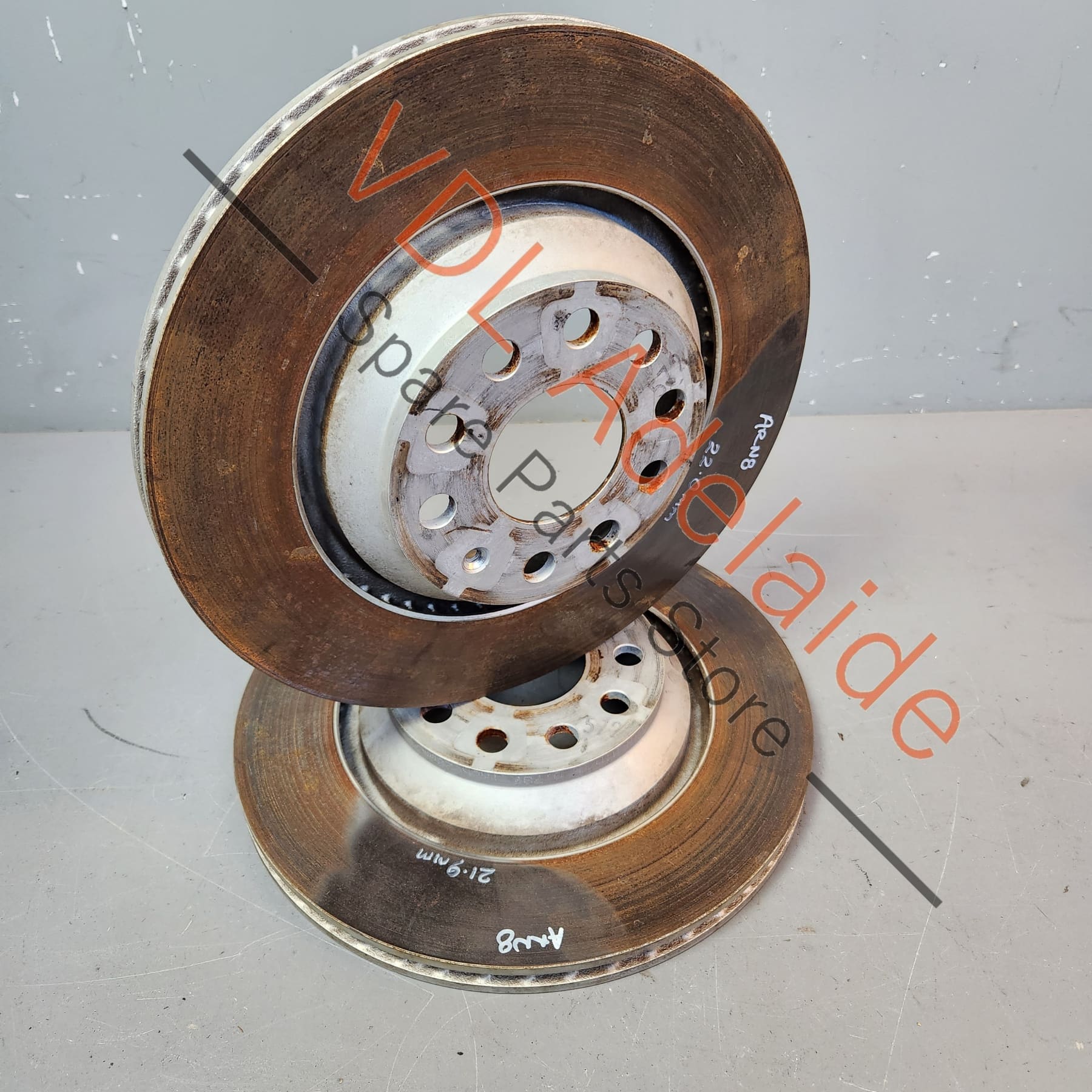 VW Golf R 2x Rear Vented Disc Brake Rotors 310 x 22 mm - Image 5