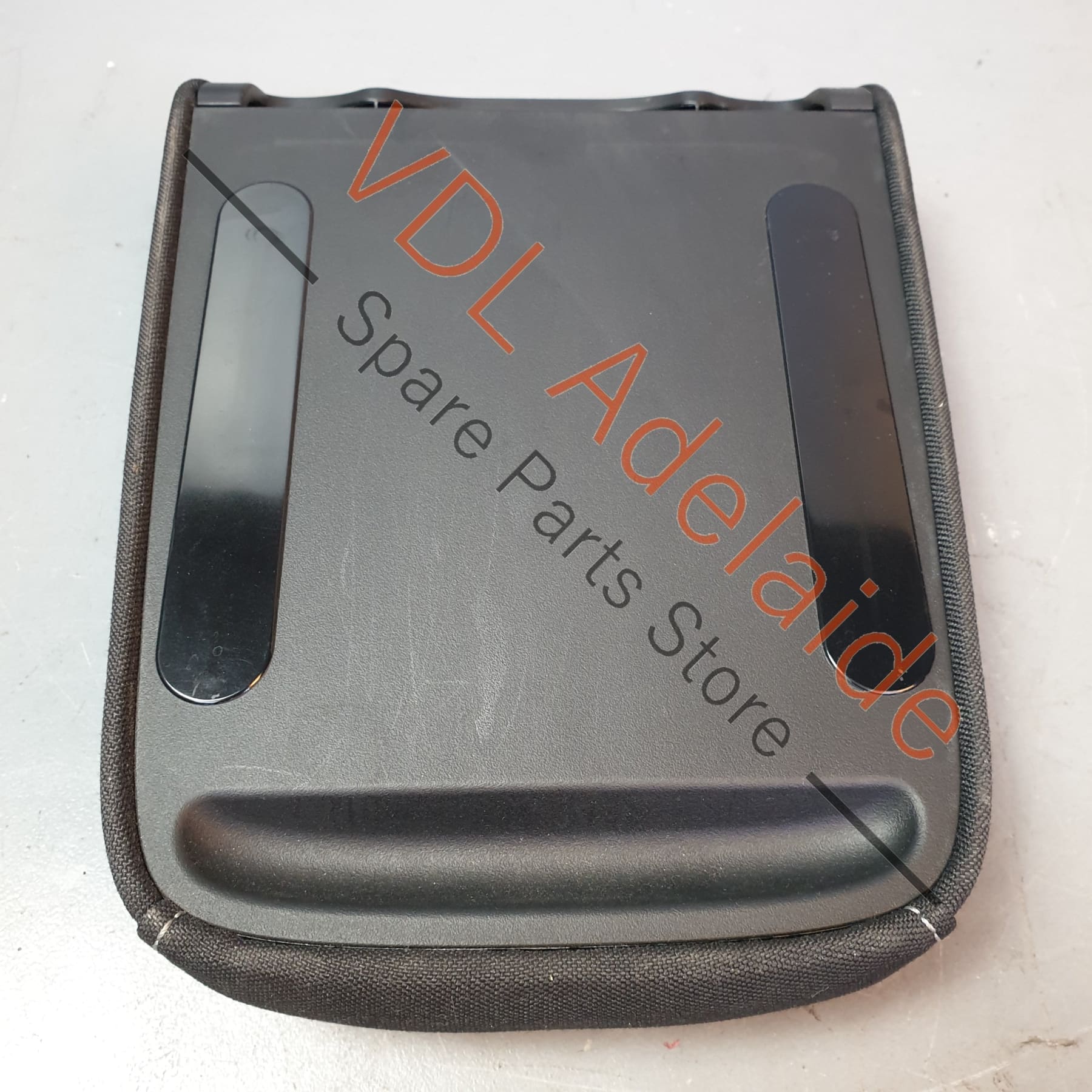 VW Golf R Mk7 Centre Console Armrest Lid Cover Black Cloth Grey Stitch - Image 5