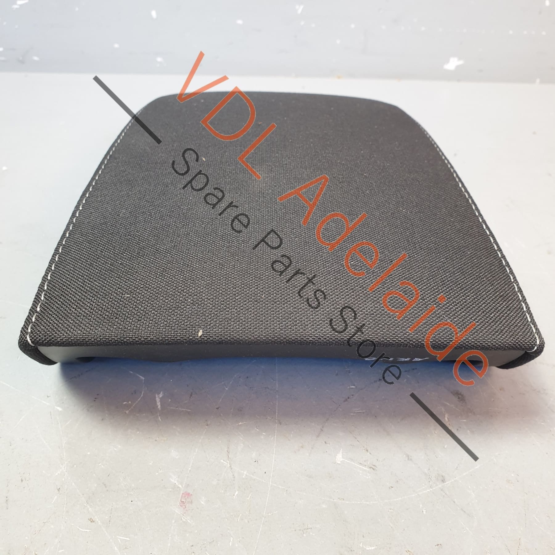 VW Golf R Mk7 Centre Console Armrest Lid Cover Black Cloth Grey Stitch - Image 6