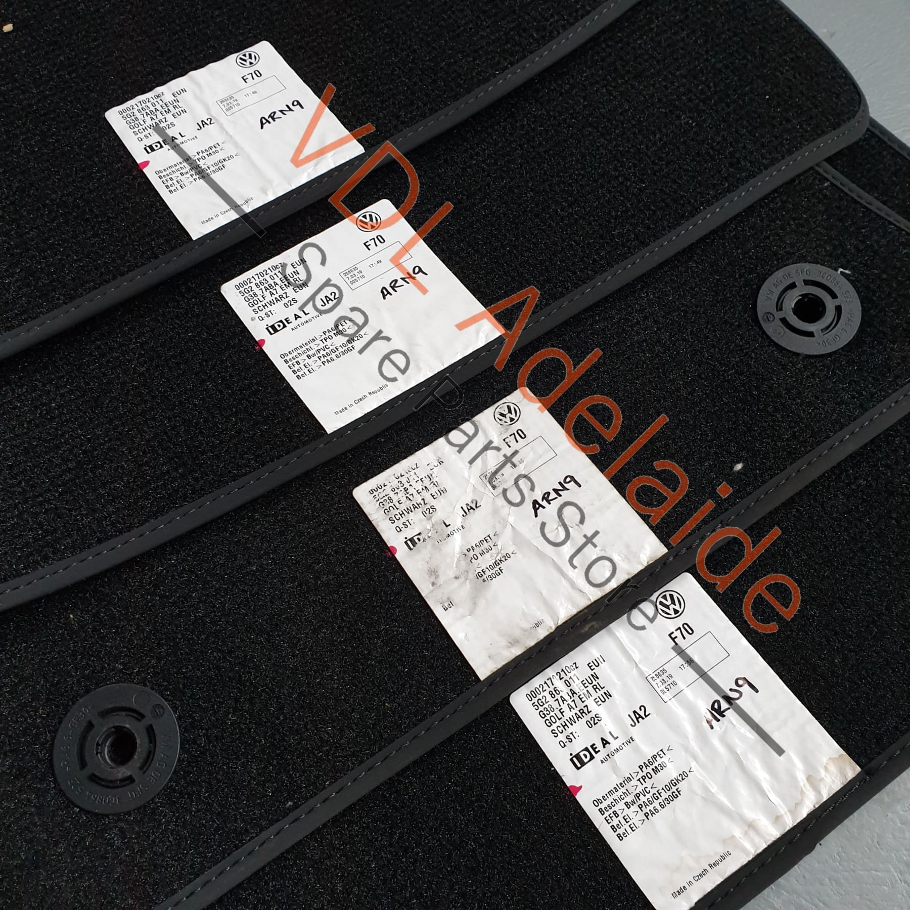 Genuine OEM VW Golf MK7 7.5 Set of Floor Carpet Mats 5G2863011 EUN 27xxxkm - Image 5