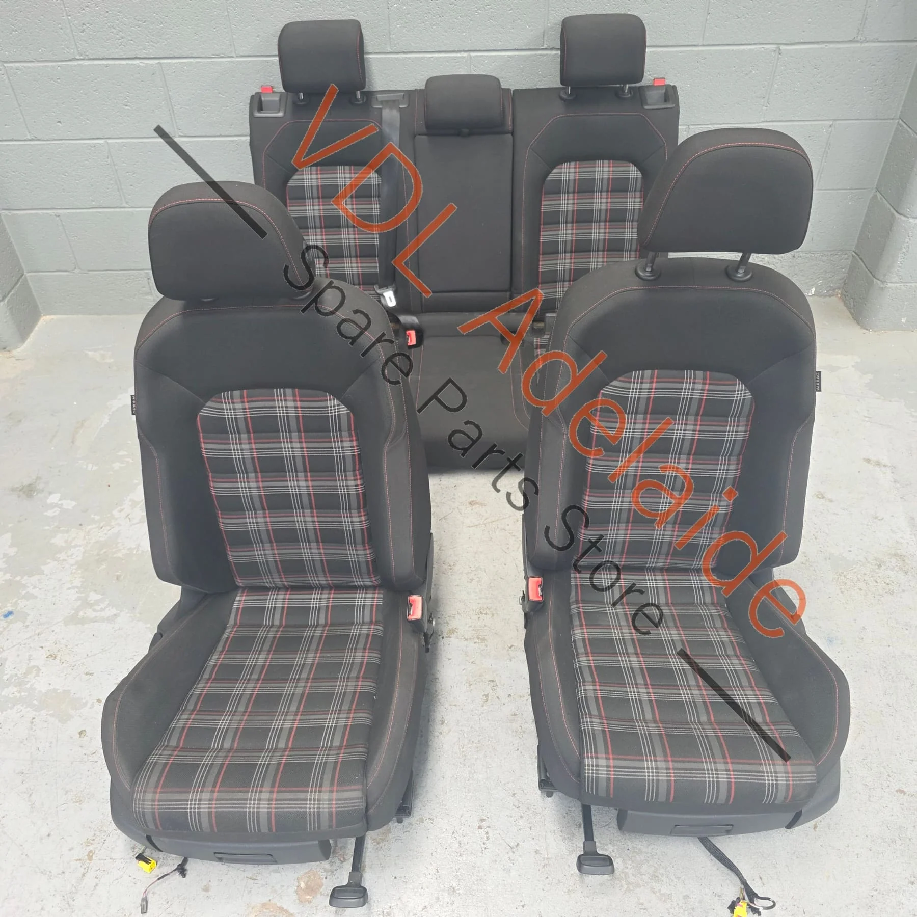 VW Golf MK7 Gti Set of Tartan Fabric Seats