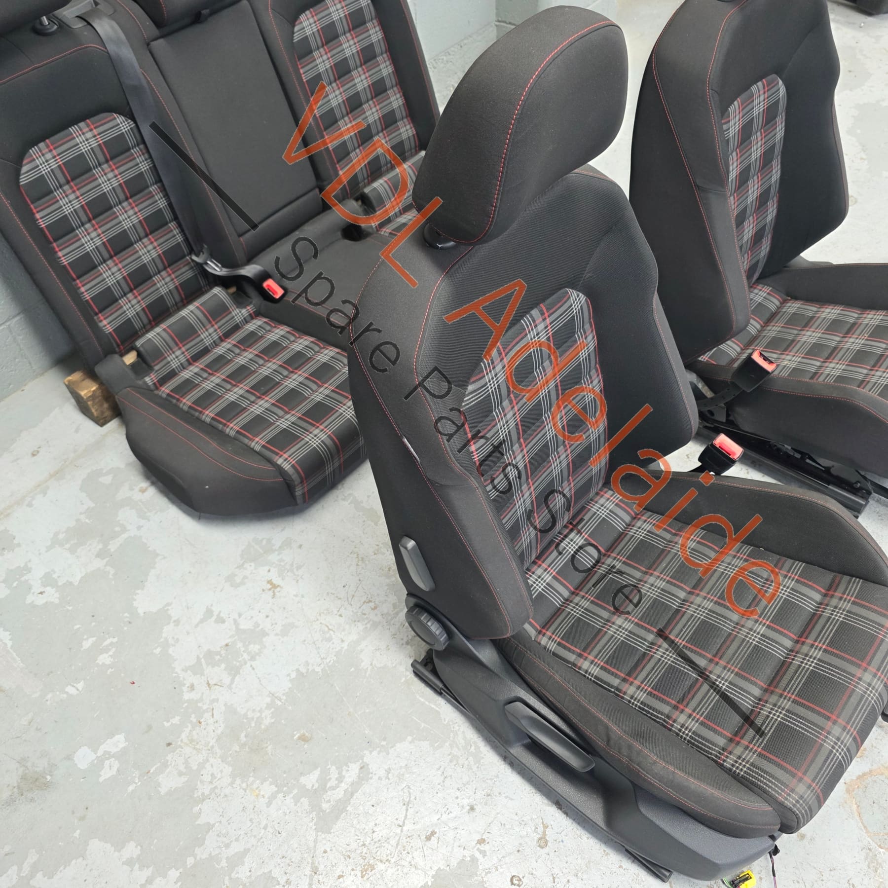 VW Golf MK7 Gti Set of Tartan Fabric Seats - Image 4