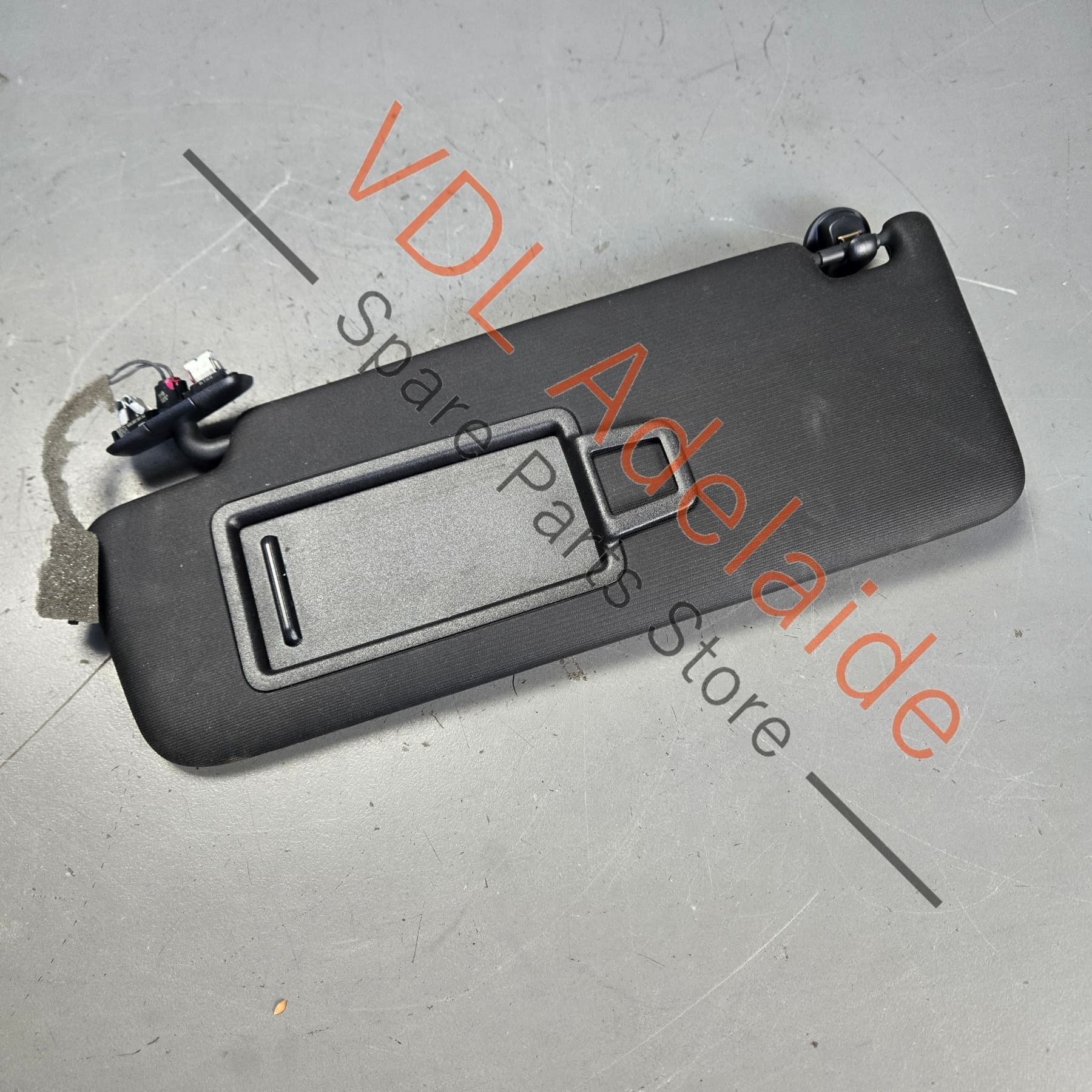 VW Golf Mk7 Black Left Side Sun Visor with Illuminated Mirror & Cover 5G0857551AJ 3H8