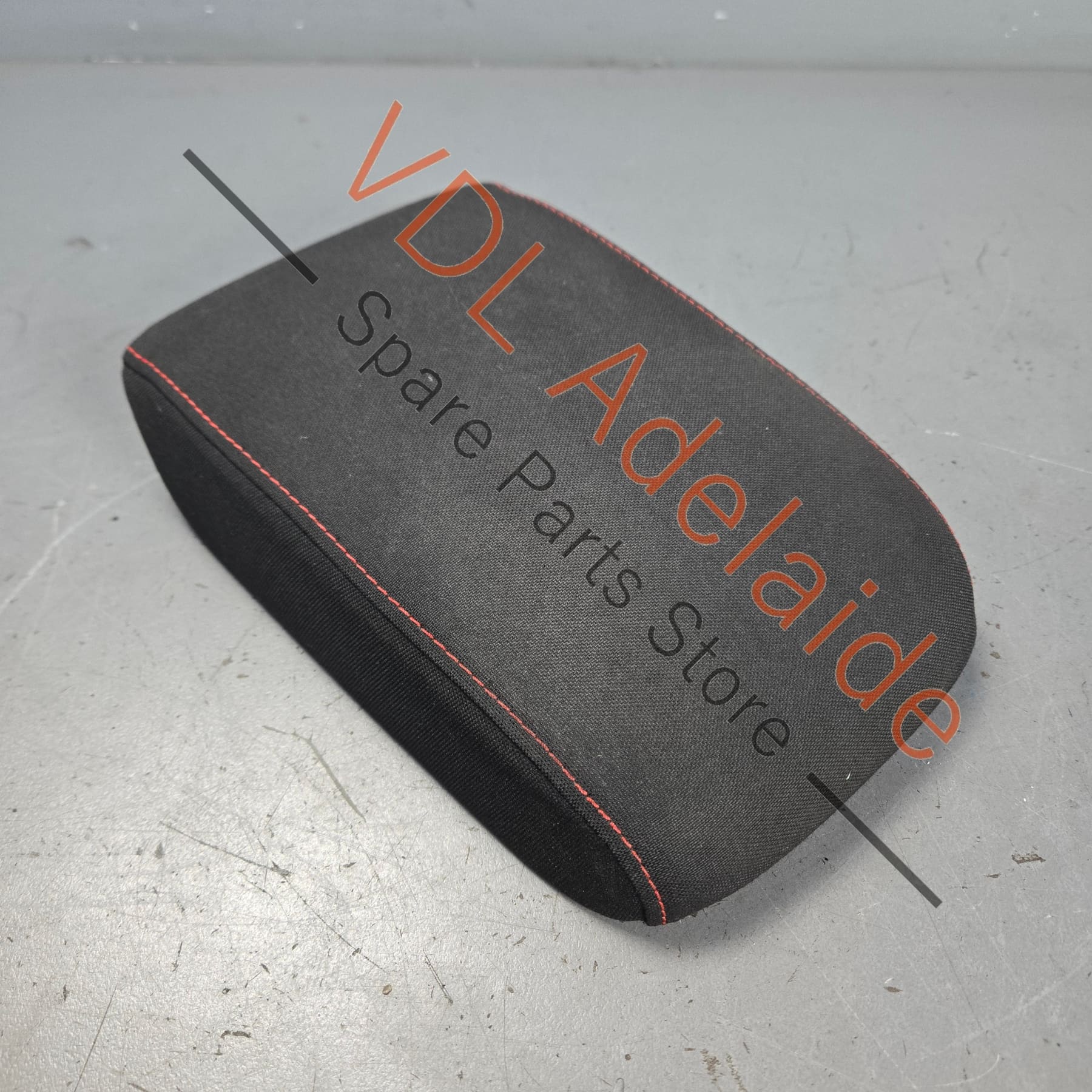 VW Golf GTi Mk7 Titanium Black Cloth Red Stitch Middle Console Driver Arm Rest Armrest Flip Lid 5G0864207F