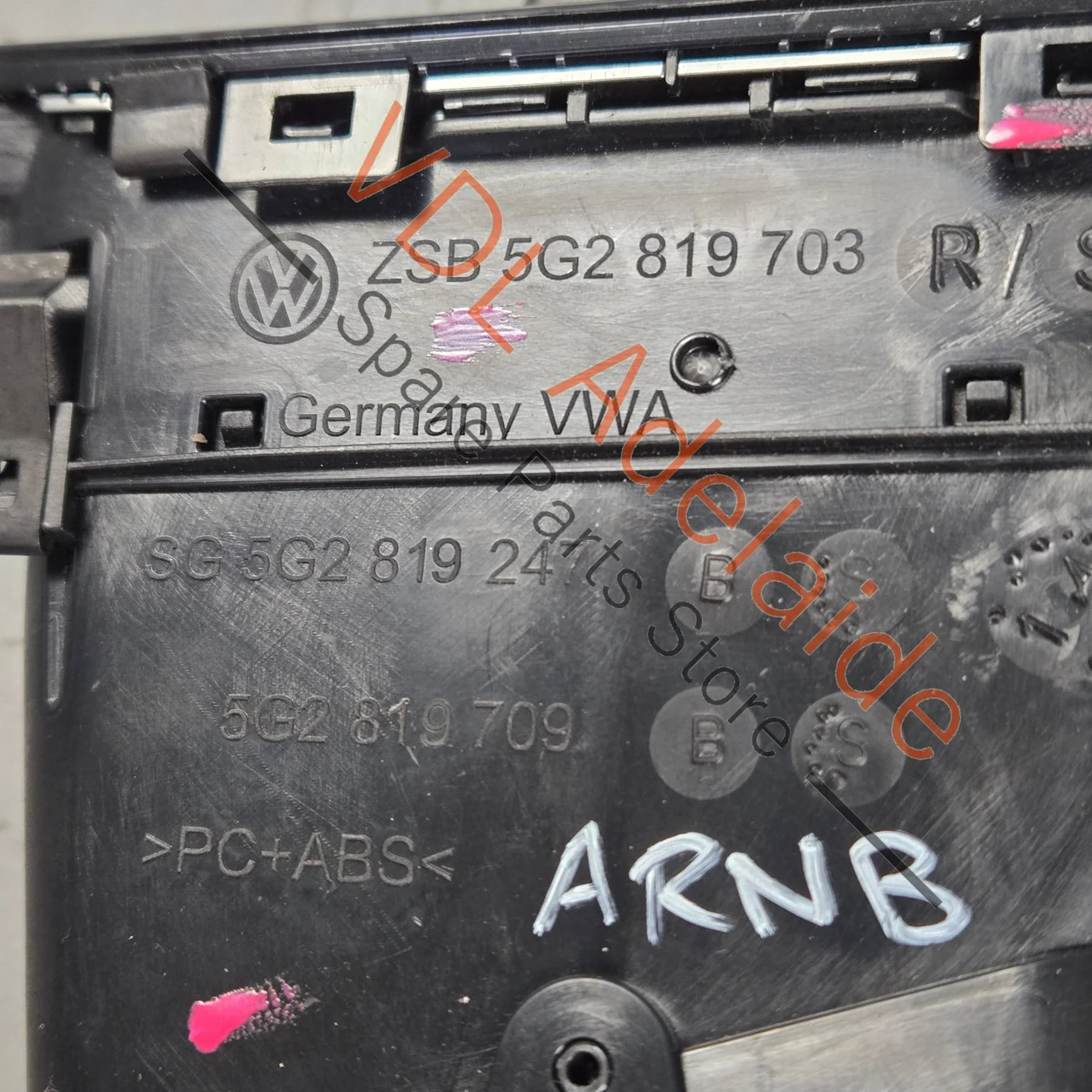 VW Golf Gti MK7 Left Side Passenger Dash Air Vent AC RHD 5G2819703R DAR - Image 3