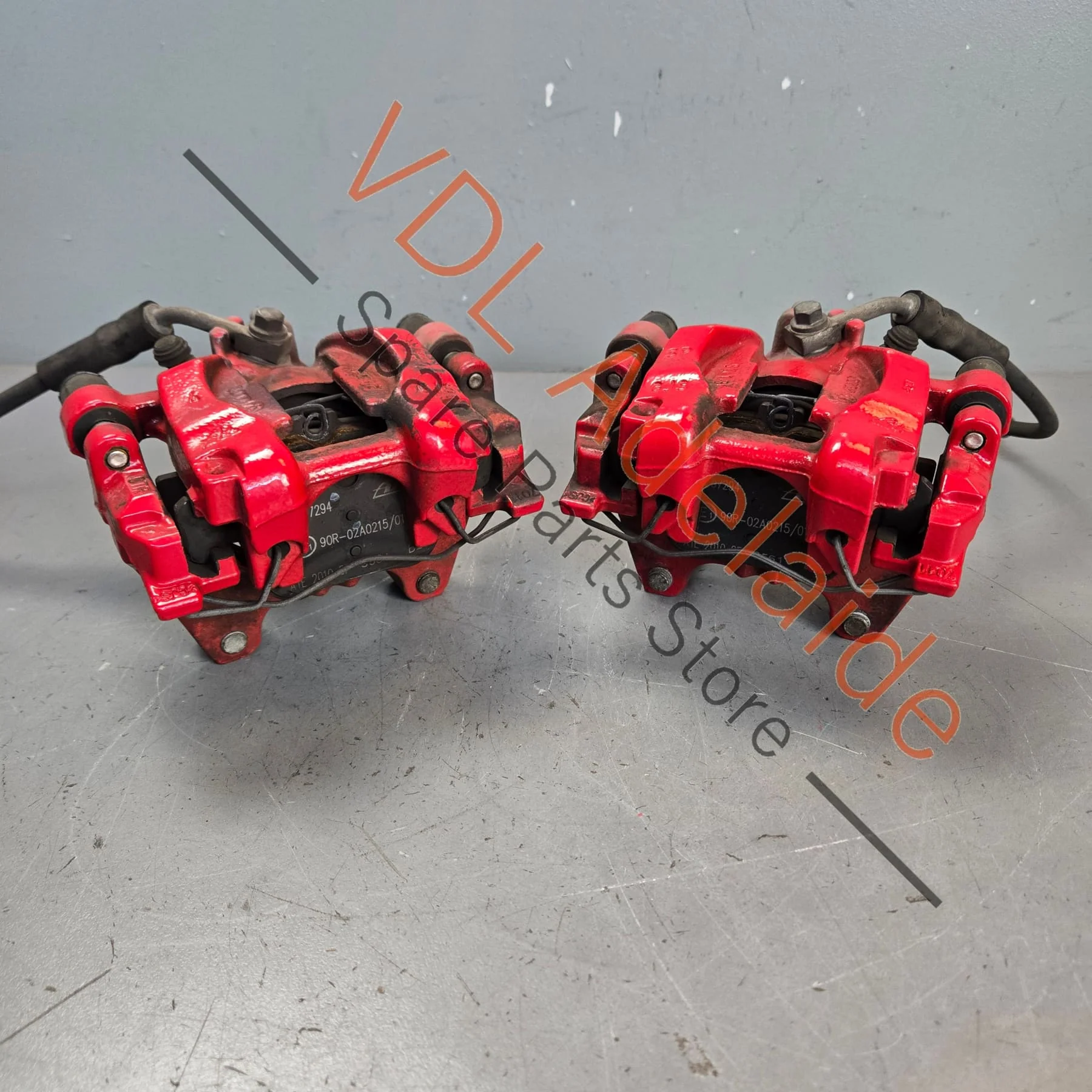 VW Golf Gti MK7 Rear Red Brake Caliper Housing Pair 5G0615423B 5G0615424B