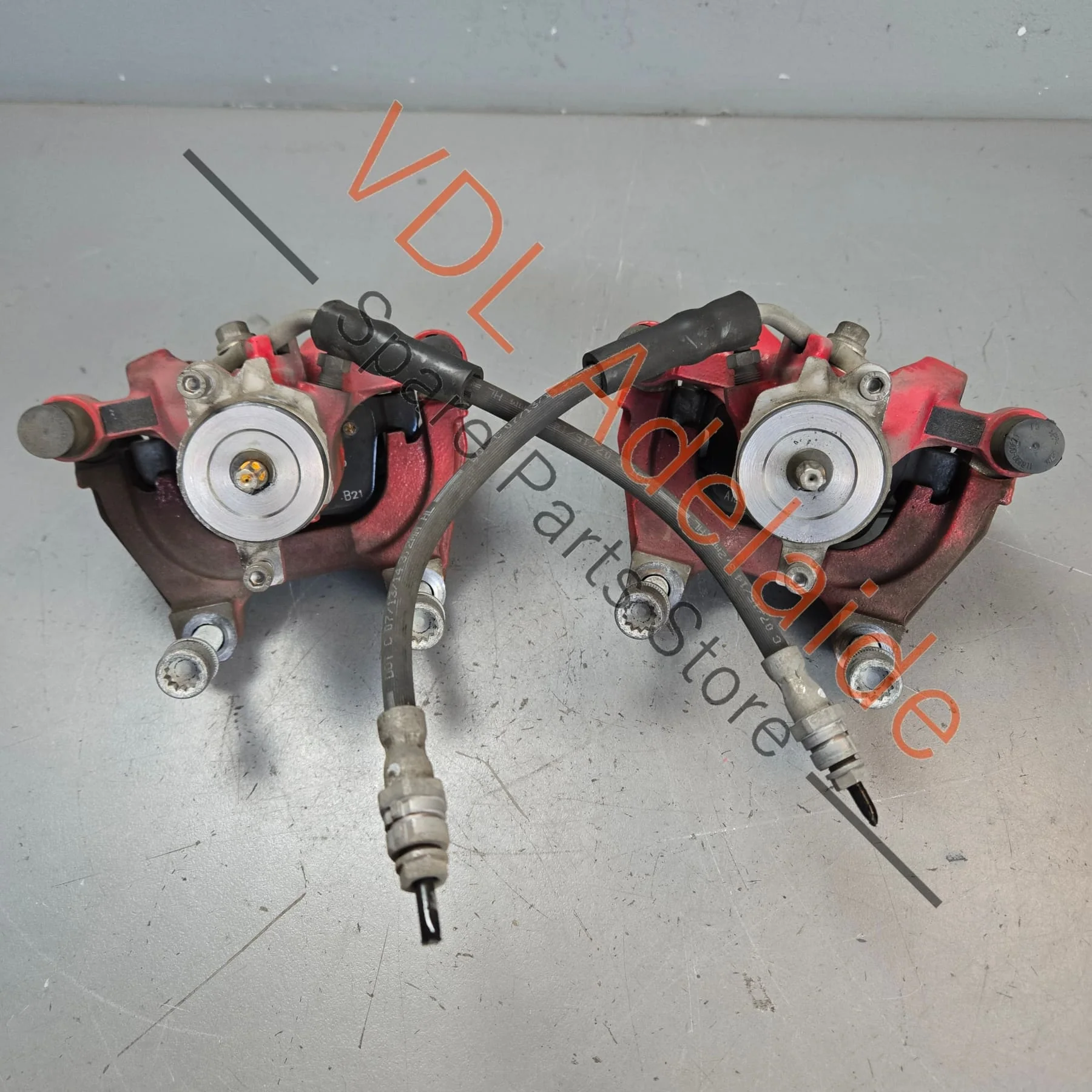 VW Golf Gti MK7 Rear Red Brake Caliper Housing Pair 5G0615423B 5G0615424B - Image 5