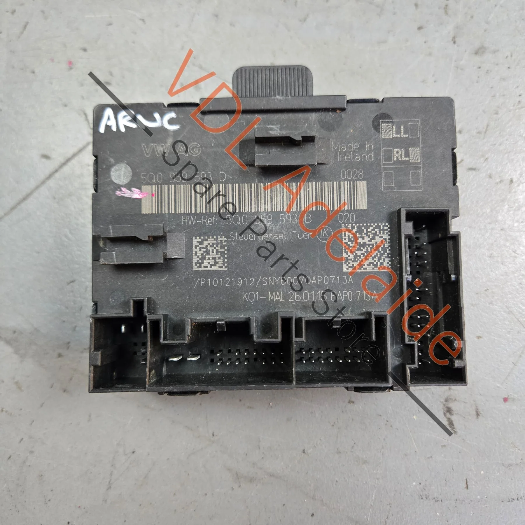 VW Golf MK7 7.5 Front Drivers Door Control Unit 5Q0959593D