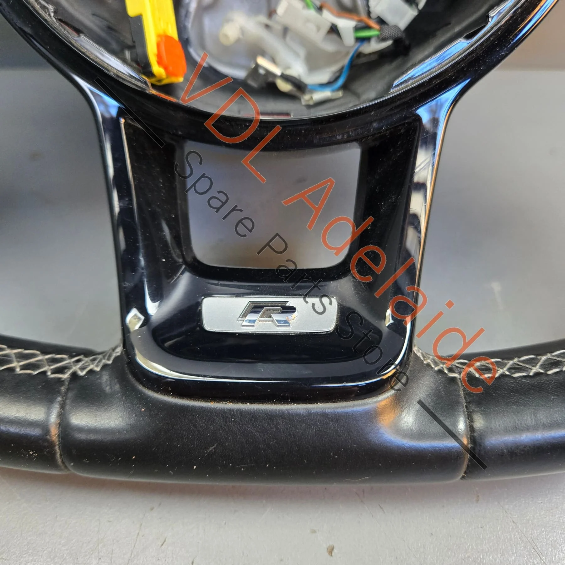 VW Golf R MK7 Flat Bottom Sports Leather Steering Wheel 5G0419091HS - Image 2