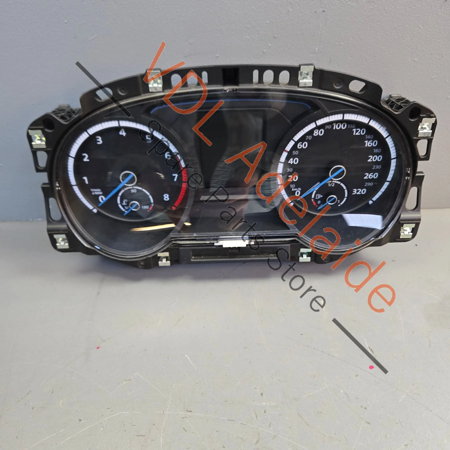 VW Golf R MK7 Combi-instrument Kombiinstrument Dash Cluster 320 km/h 5G1920758