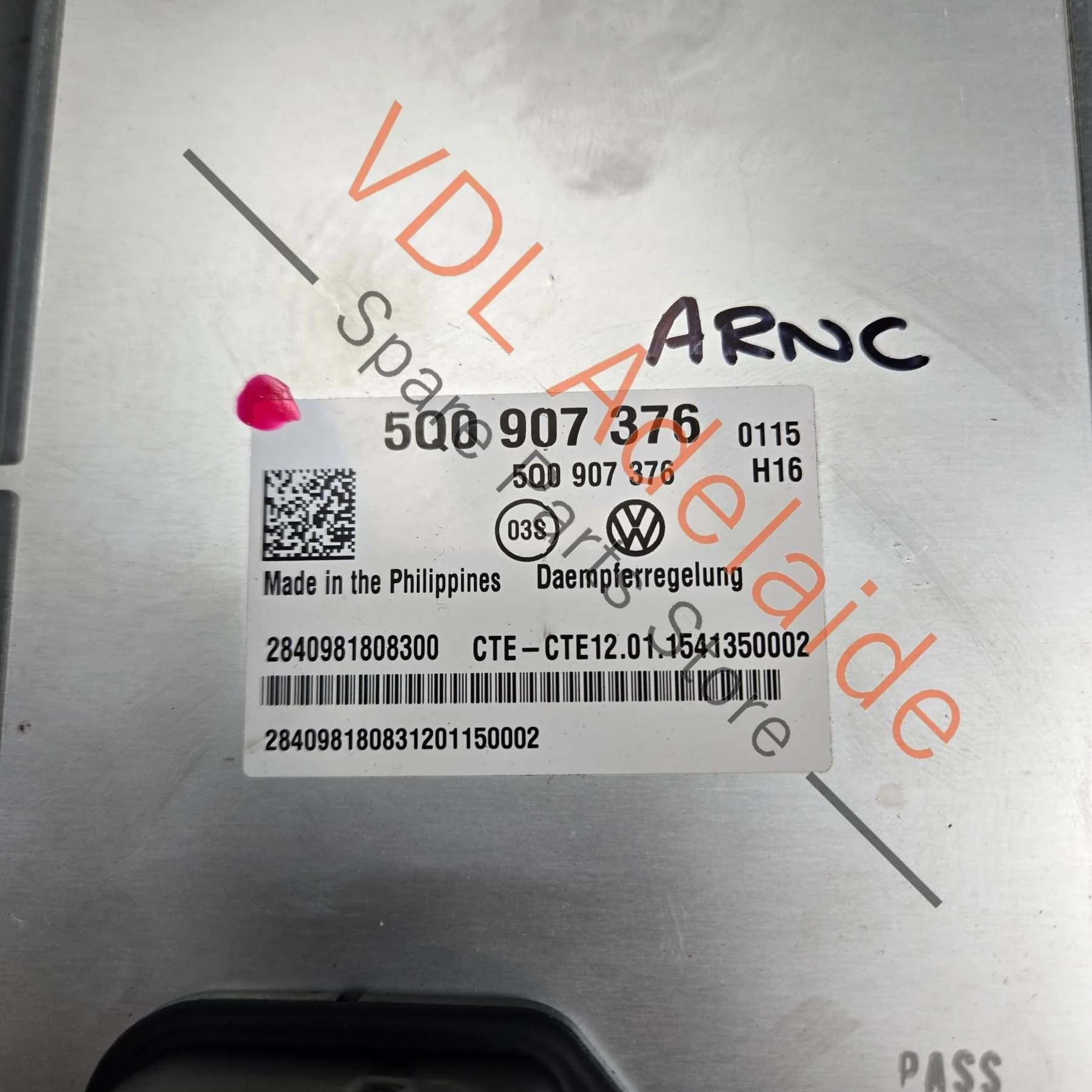 VW Golf MK7 DCC Active Suspension Control Unit Module for electronic regulated damping 5Q0907376 - Image 2