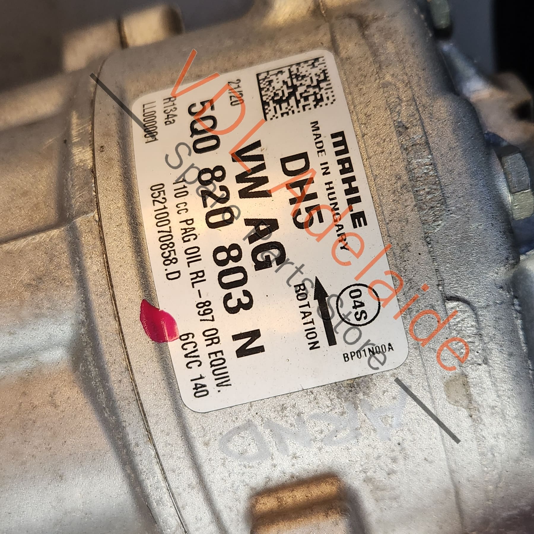 VW Audi AC Compressor 5Q0820803N 5Q0820803P - Image 2