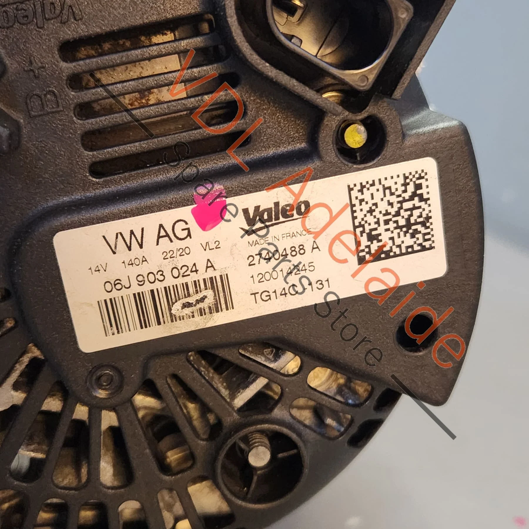 VW Audi Valeo Alternator 06J903024A 140A - Image 6