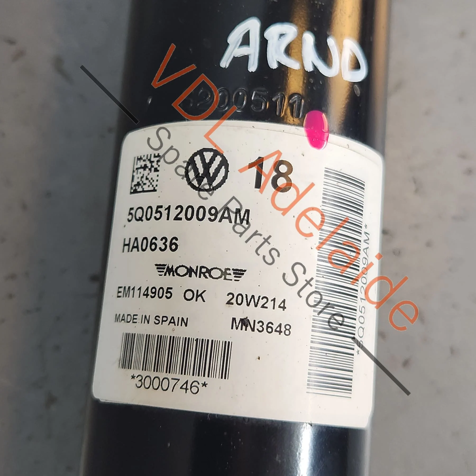 VW Golf R Rear DCC Active Electronic Shock Absorber 5Q0513045AM - Image 2