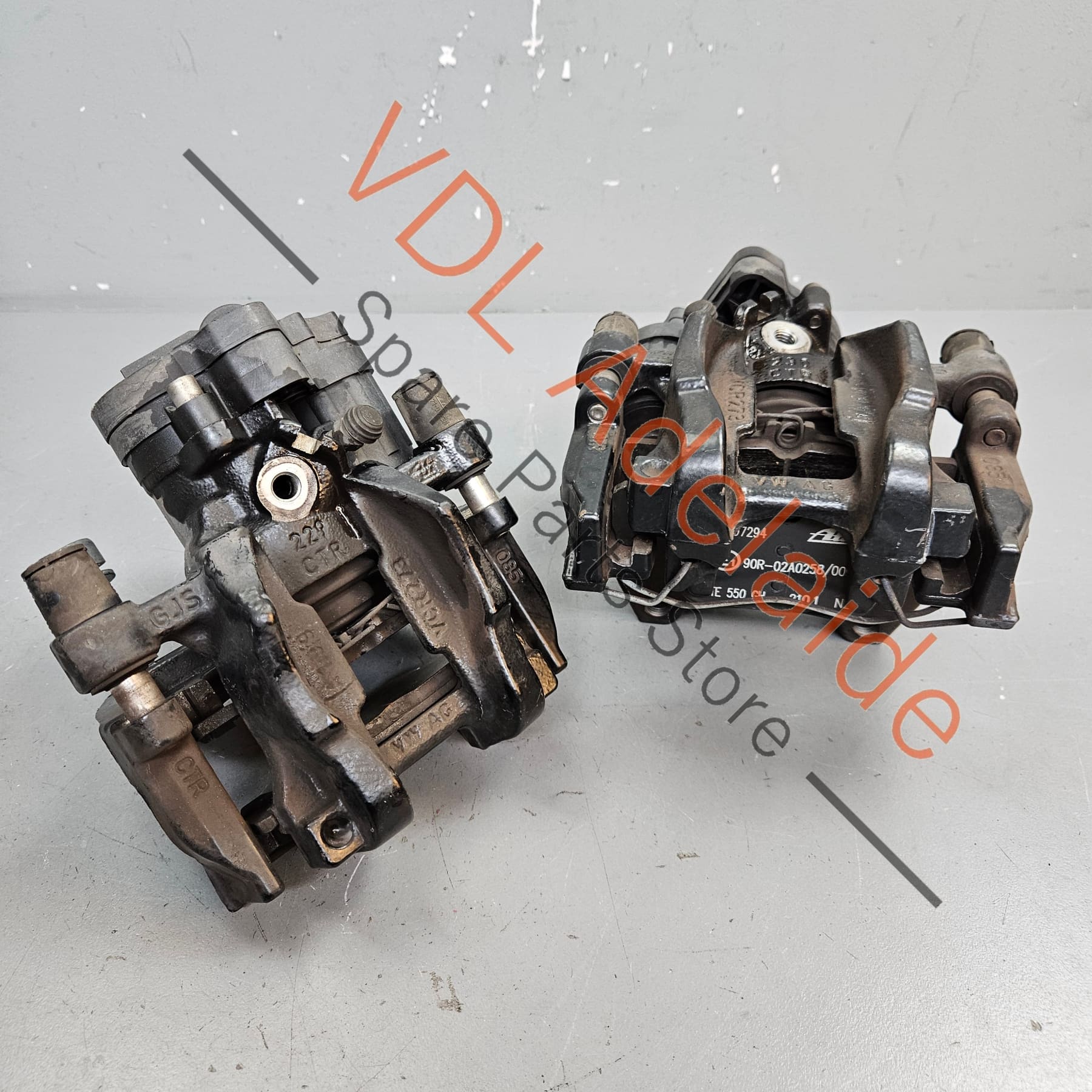 Audi RS3 8V Golf R 310 x 22mm Vented Rear Brake Caliper Set Pair with Electric Handbrake