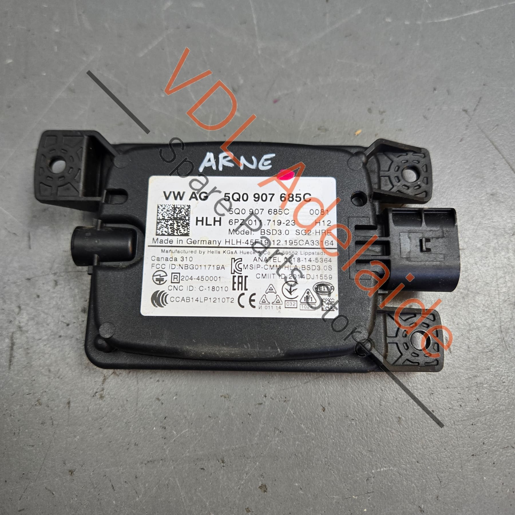 VW Golf MK7.5 Blind Spot Radar Rear Left Slave 5Q0907685C