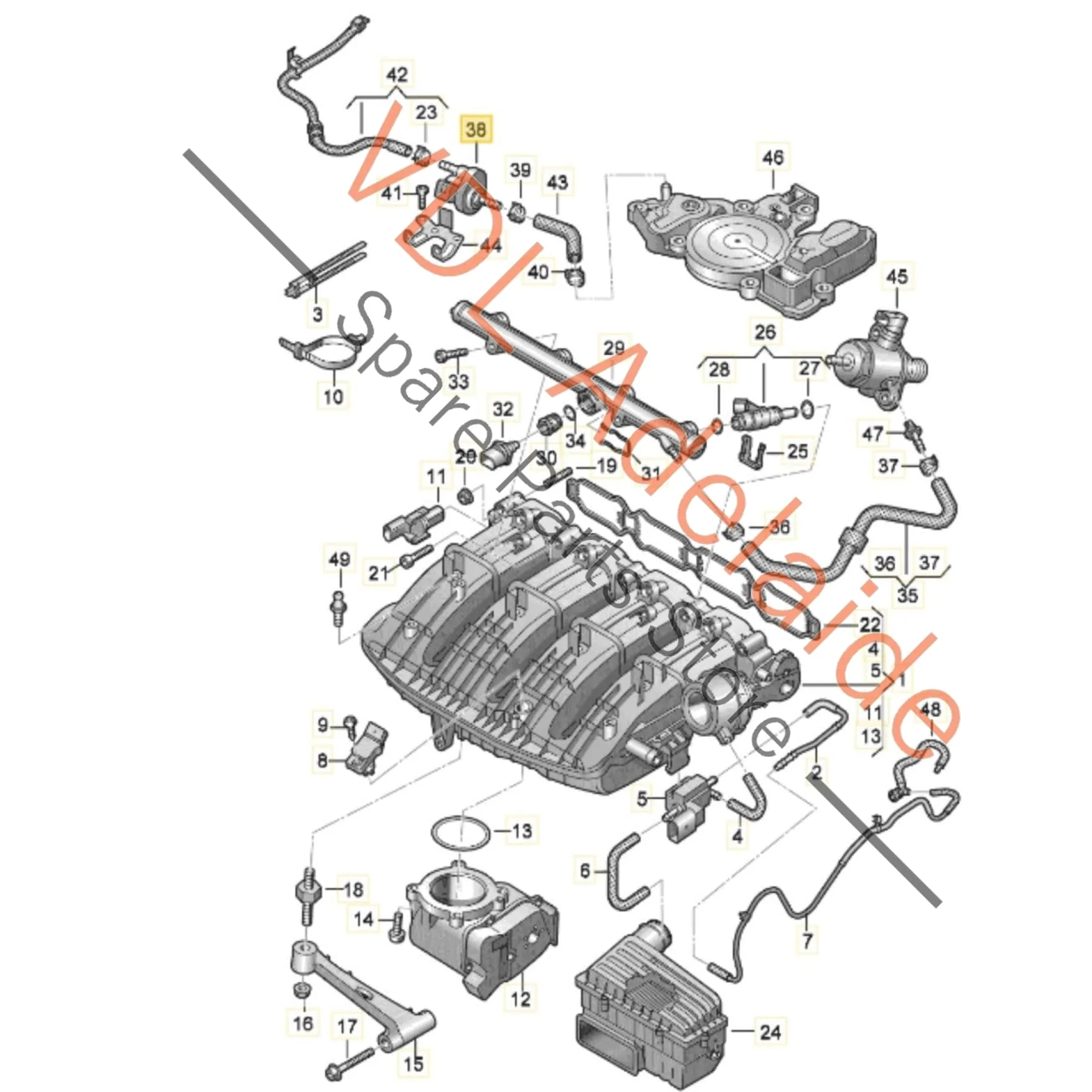 Audi VW Fuel Canister Purge Valve 5Q0133366 - Image 2