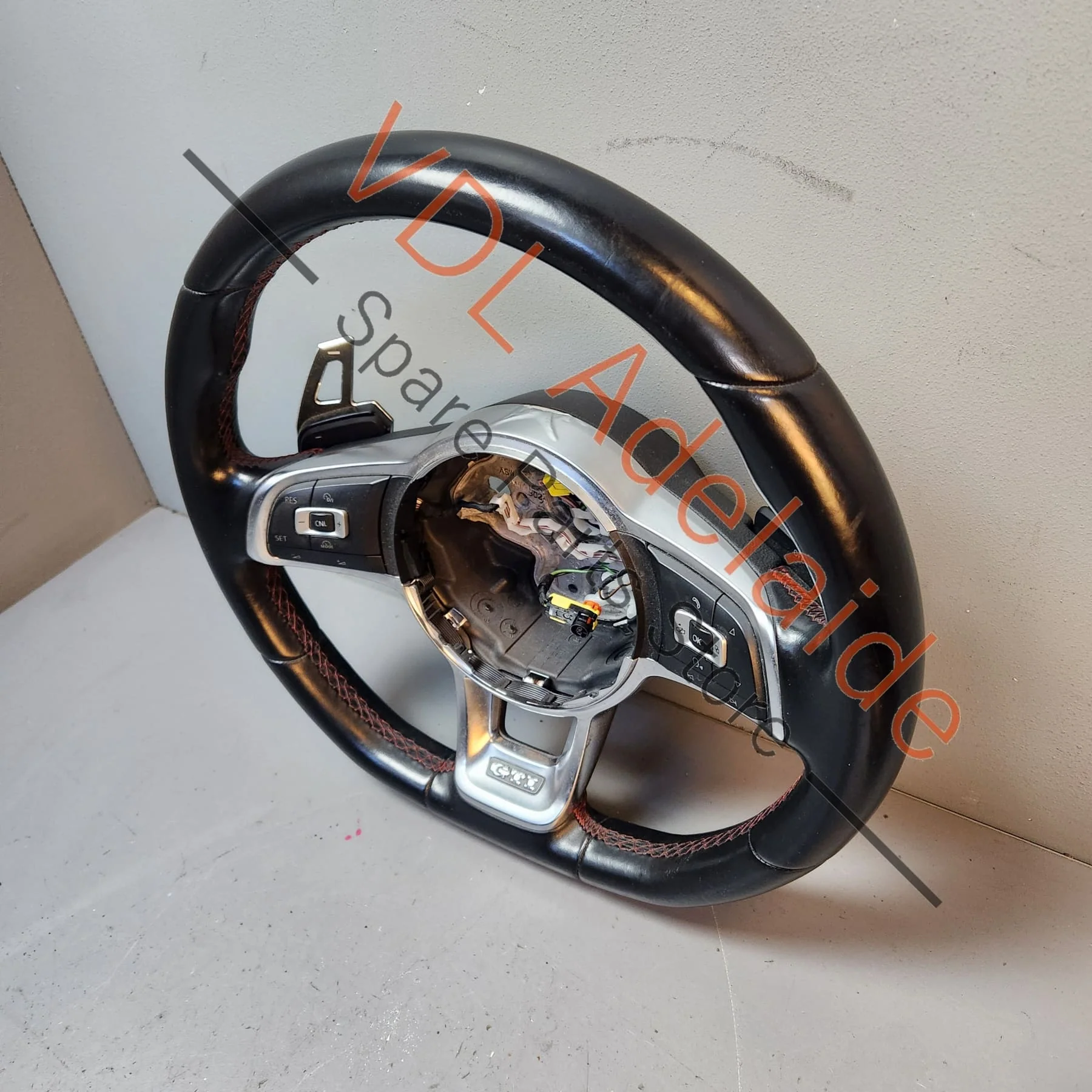 VW Golf MK7 7.5 Sport Flat Bottom Steering Wheel Leather 5G0419091HH APX - Image 2