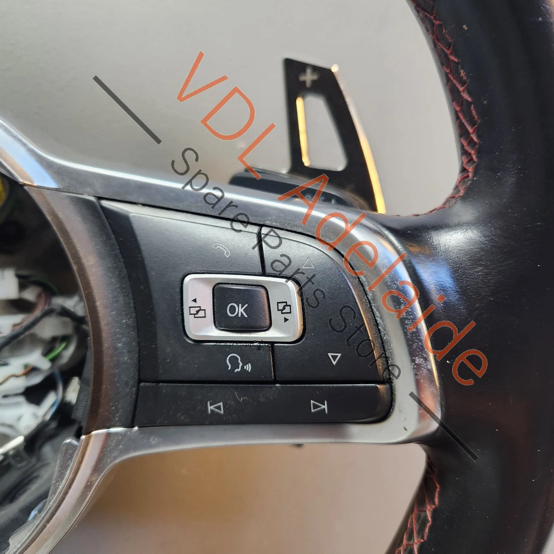 VW Golf MK7 7.5 Sport Flat Bottom Steering Wheel Leather 5G0419091HH APX - Image 9