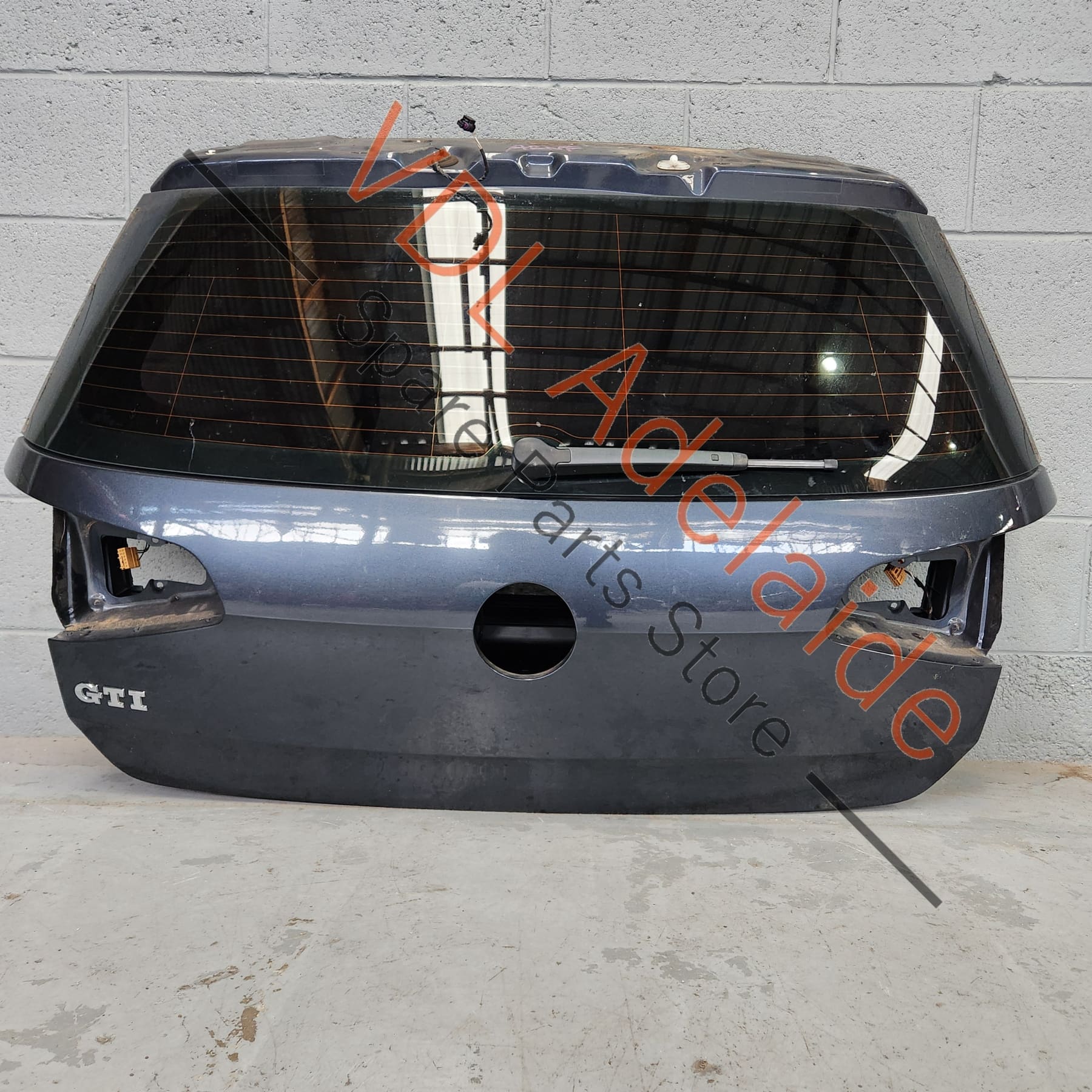 VW Golf MK7 Bootlid Boot Trunk Rear Hatch Lid Door Panel Shell w Green Glass, Dark Iron Blue Metallic 8P8P LD5G 5G6827025K 5G6845051BJ NVB