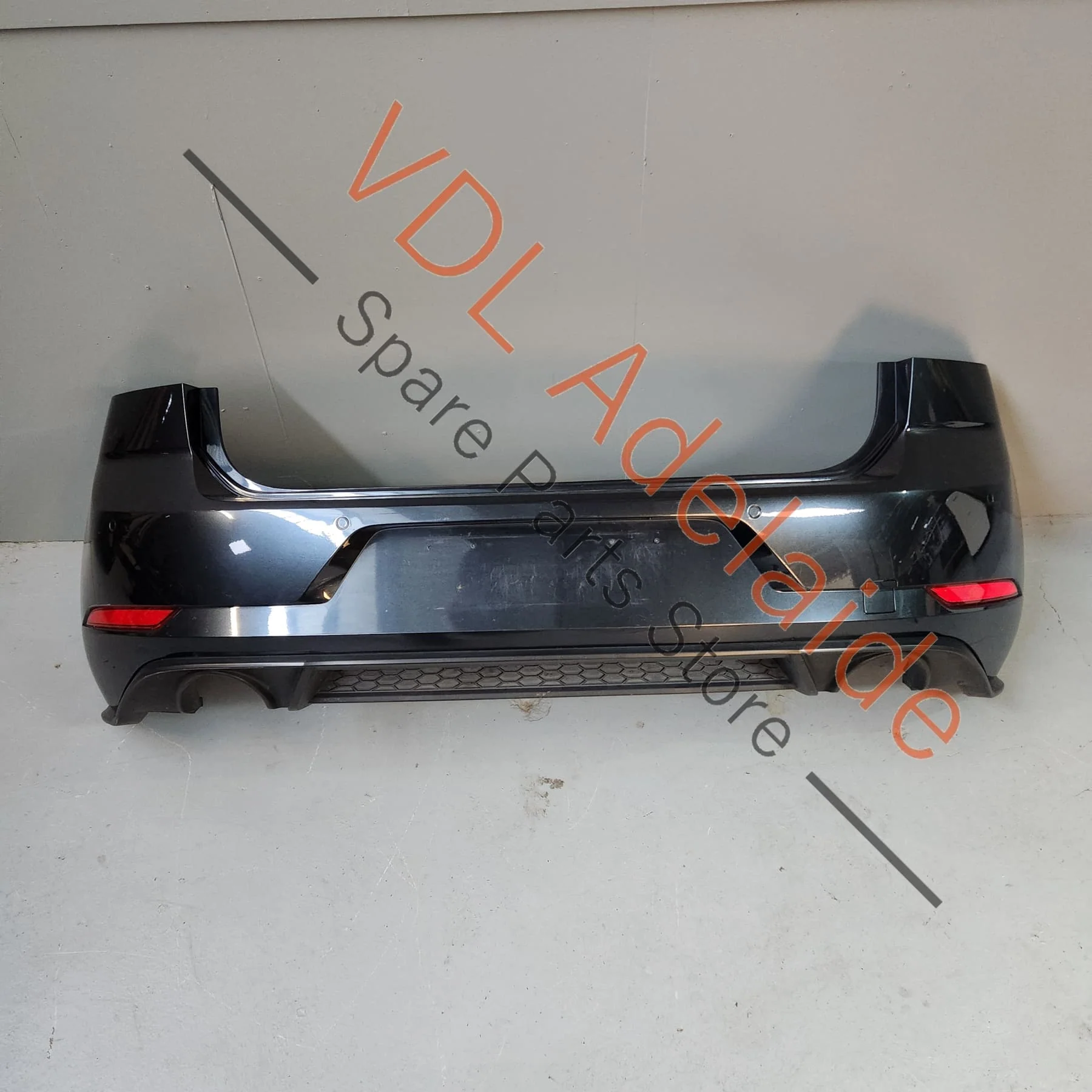 VW Golf Mk7.5 GTi Rear Bumper Cover & Lower Diffuser Dark Iron Blue Metallic 8P8P LD5G 5G6807417BQ GRU 5G6807568AB 9B9