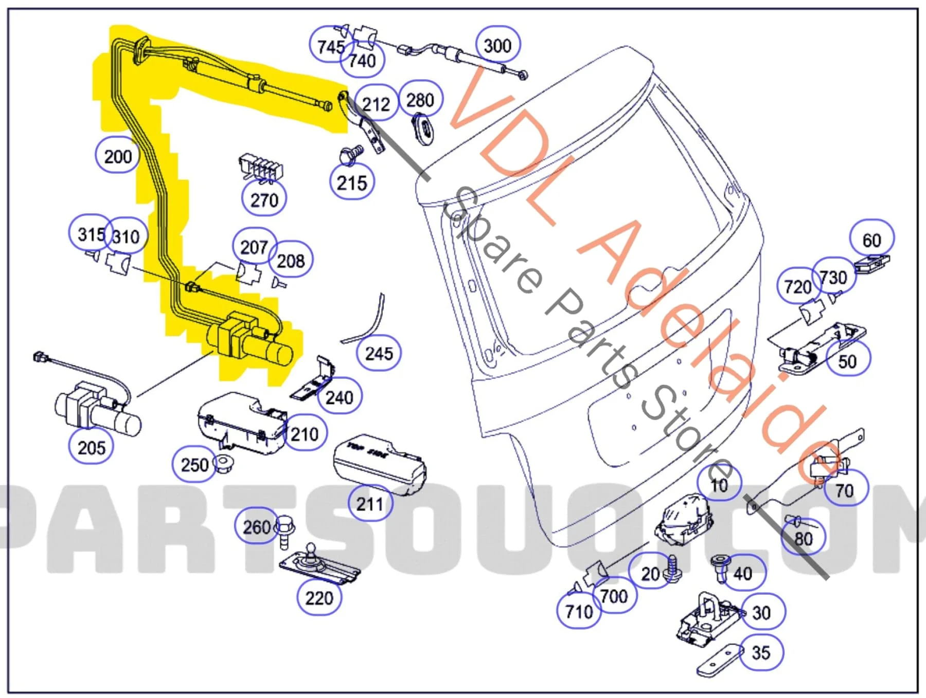Mercedes W164 ML Class Hydraulic Pump Auto Automatic Lift Tailgate Hatch Boot Trunk A1648003048 - Image 2