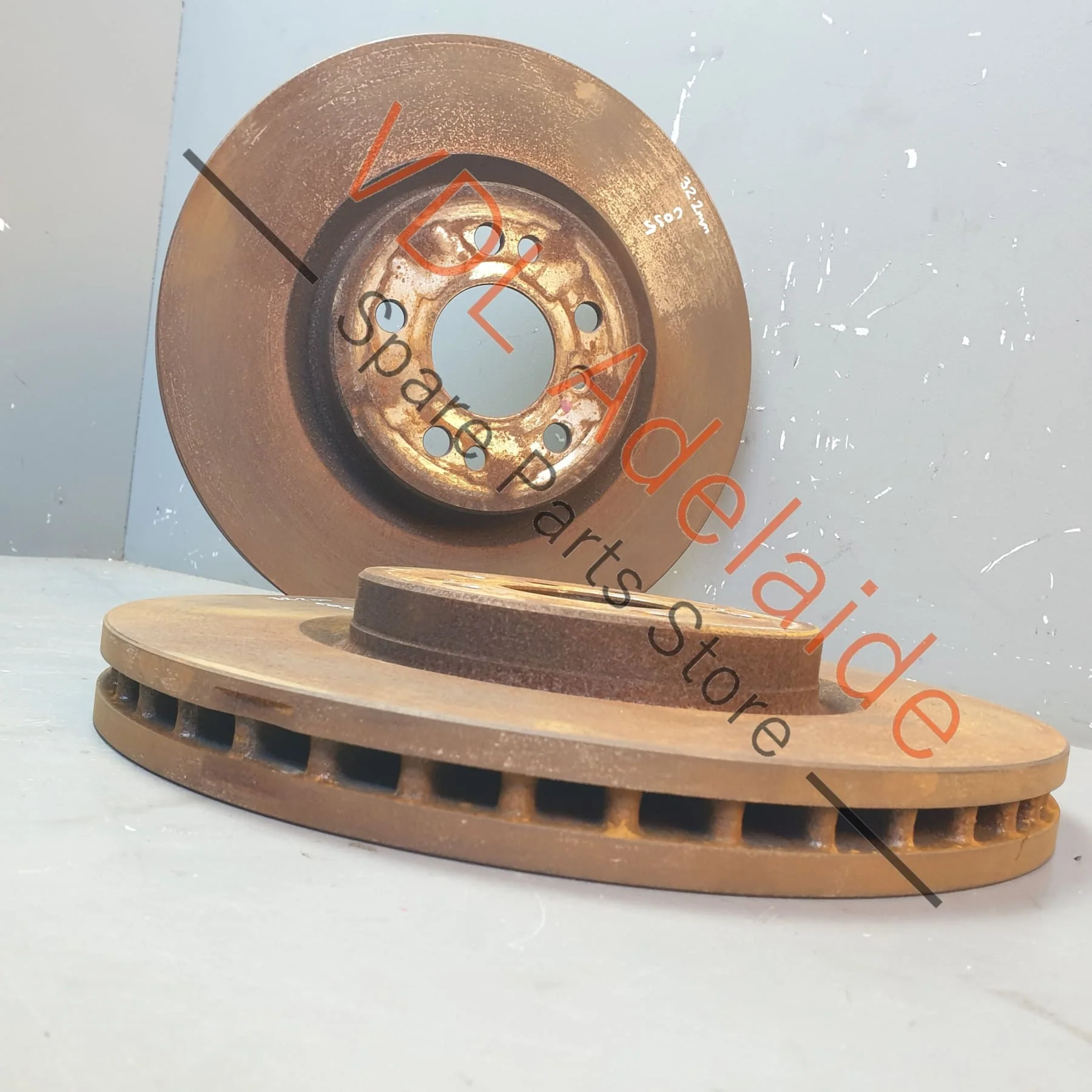 Pair of Mercedes ML300 ML350 W164 Front Brake Disc Rotors DBA2252 330mm x 32mm Vented - Image 5