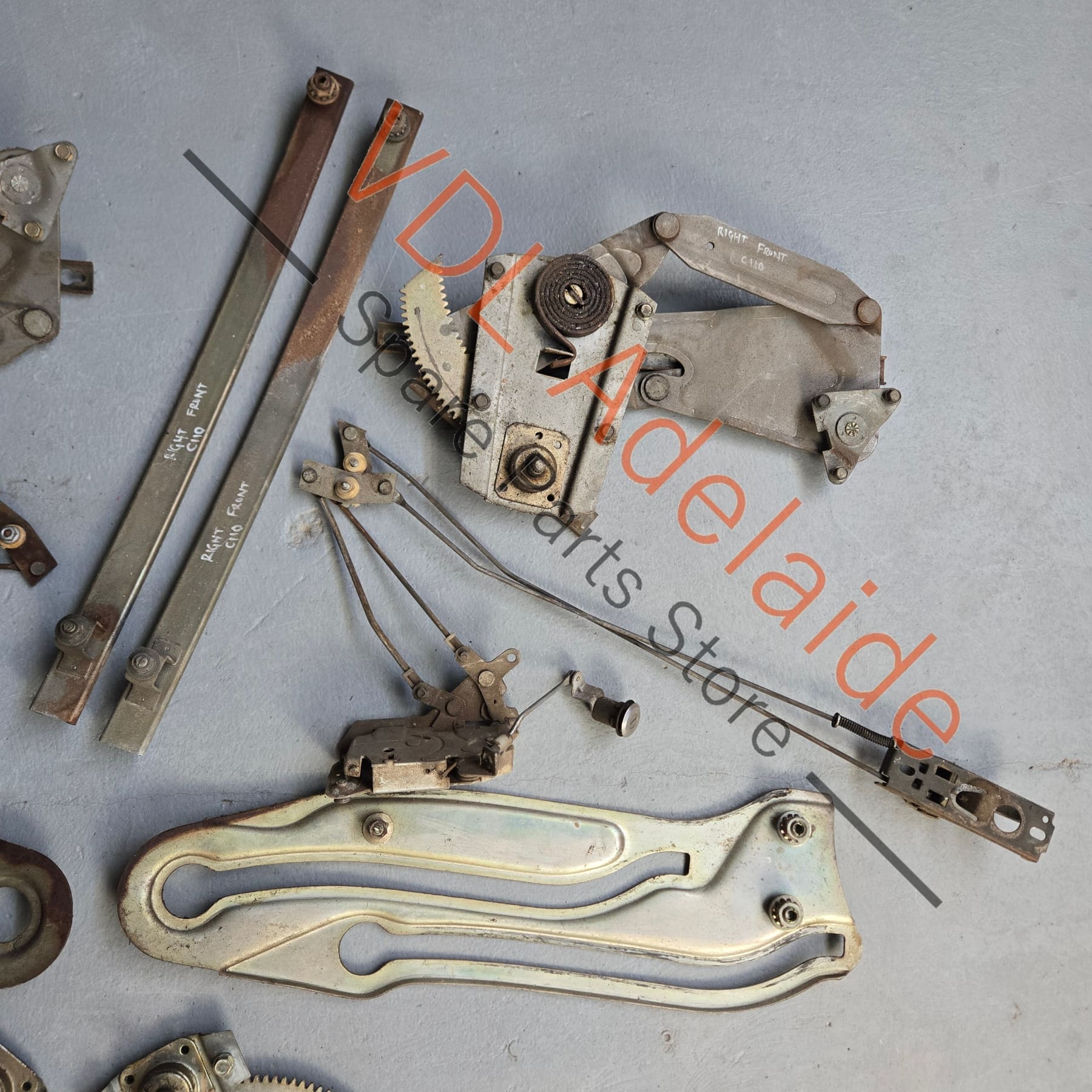 Datsun C110 240K GT Coupe Set of Window Winder and Door Lock Mechanisms - Image 4