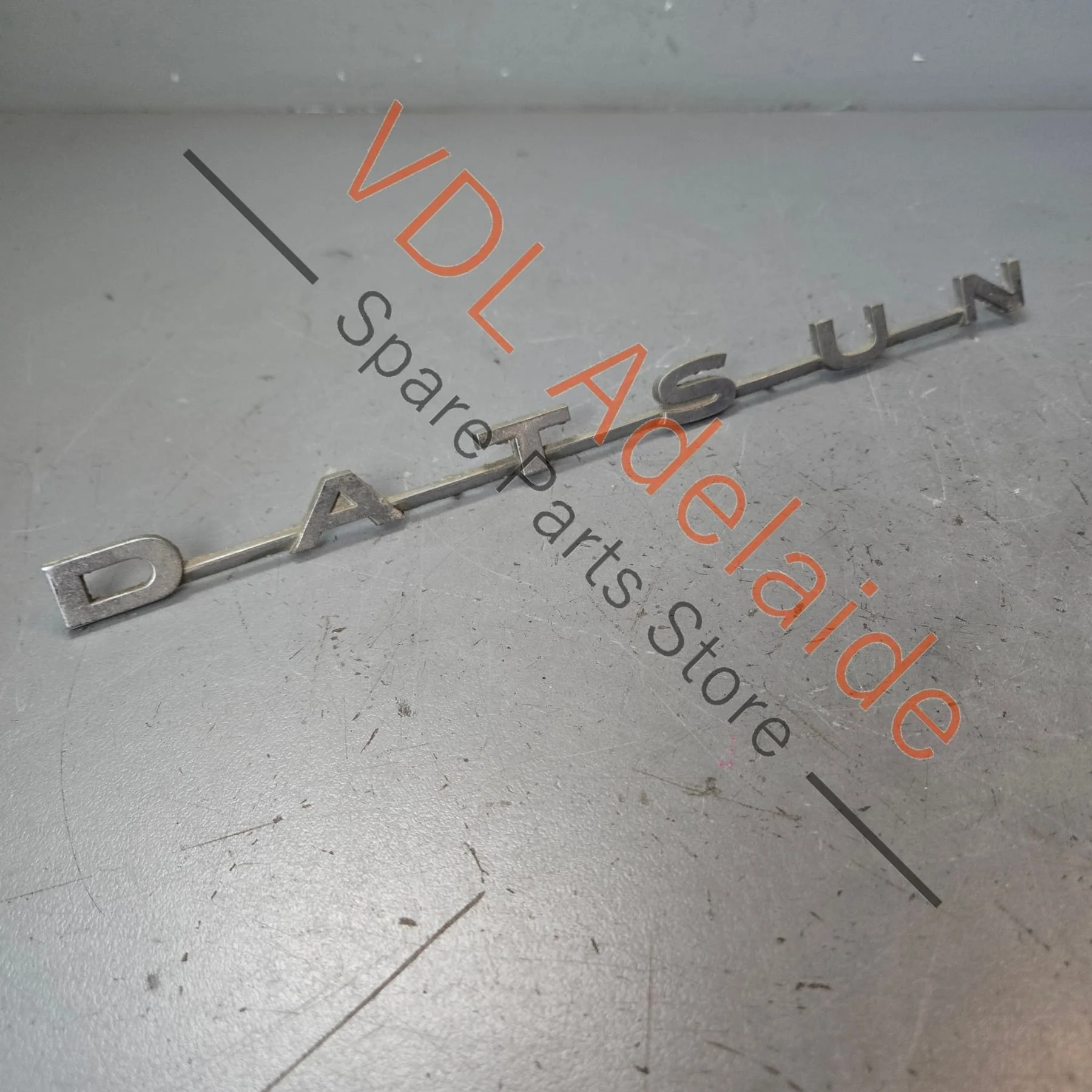 Datsun 1600 510 Rear Panel Boot Badge Emblem Genuine Cast Chrome #01