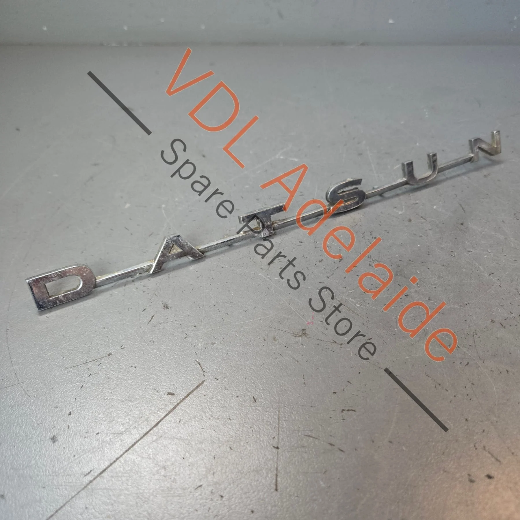 Datsun 1600 510 Rear Panel Boot Badge Emblem Genuine Cast Chrome #02