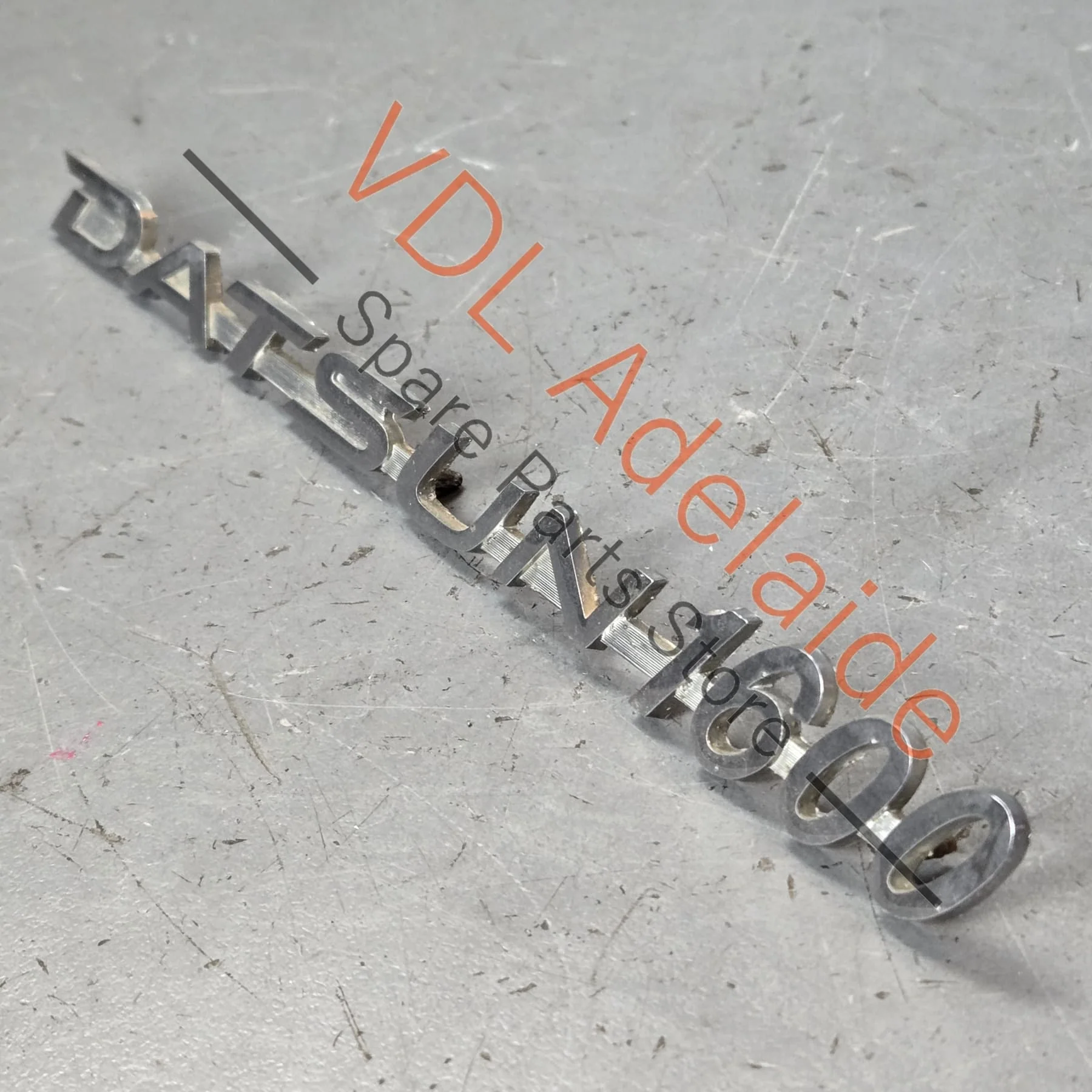 Datsun 1600 510 Front Quarter Fender Panel Badge Emblem Genuine Cast Chrome #02 - Image 6