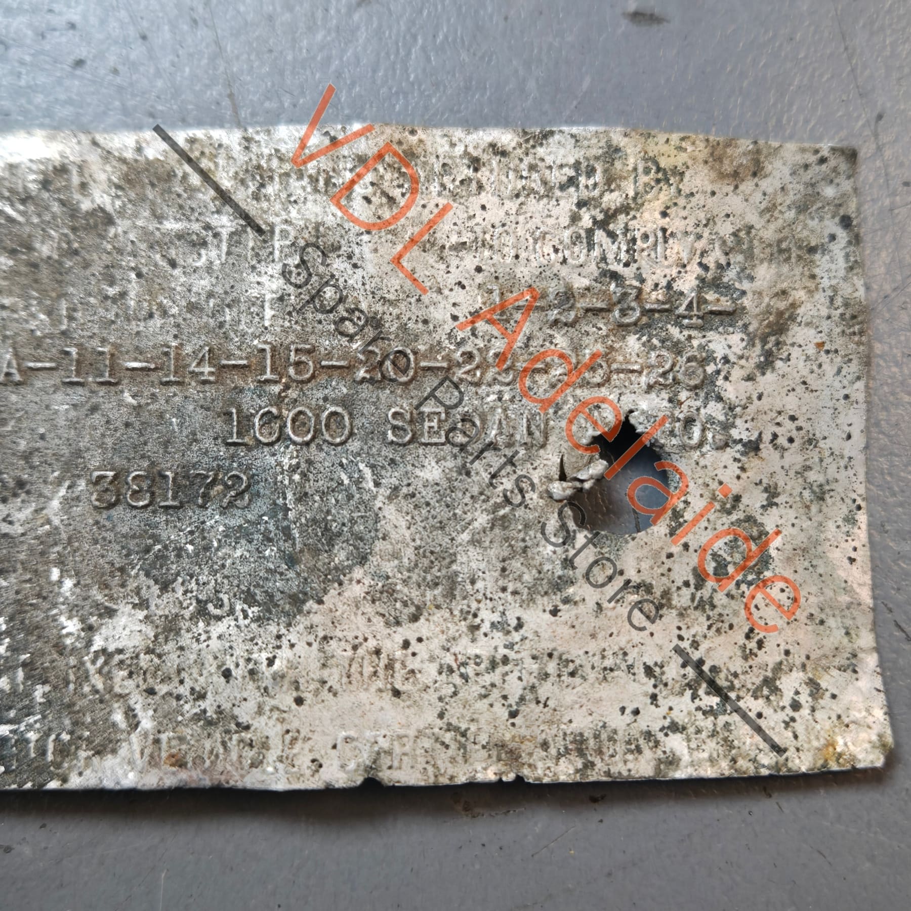 Datsun 1600 Sedan Australian Delivered Compliance Tag Nostalgic value only, not for registration #31872 - Image 4